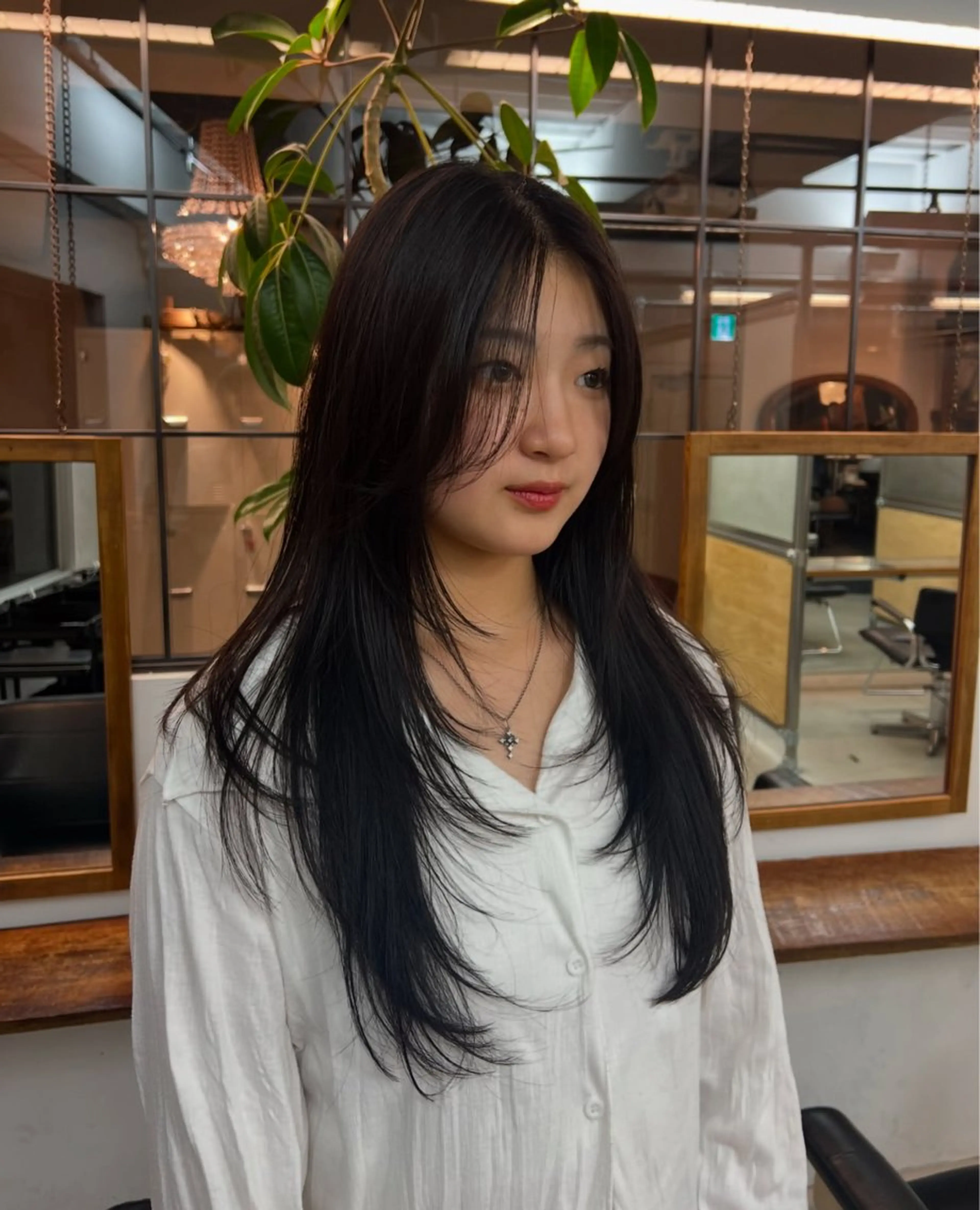 ロング レイヤーカット さくらい まりこのヘアスタイル