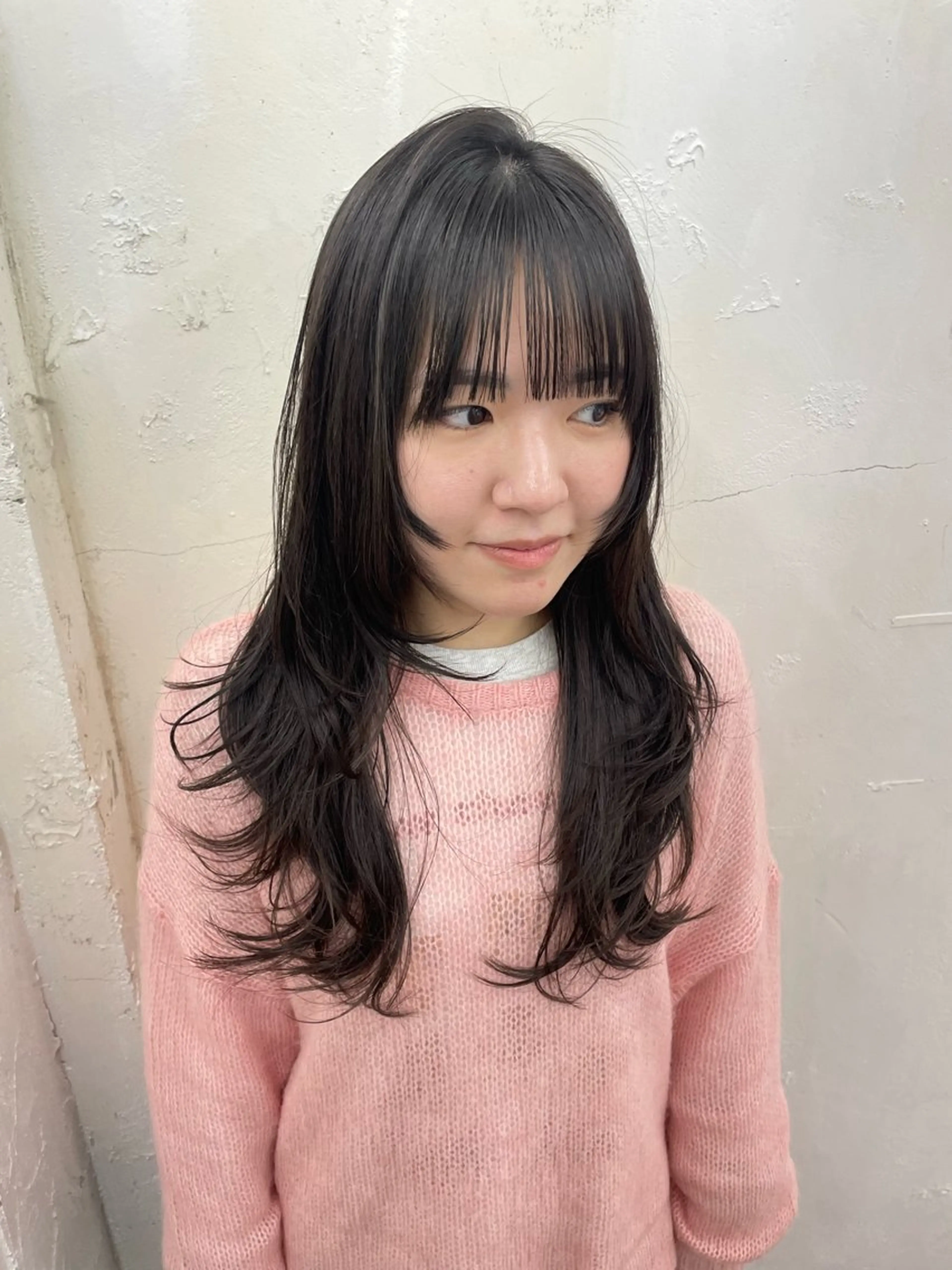 ロング レイヤーカット ハル🫧エクステ難波 韓国ヘア髪質改善のヘアスタイル