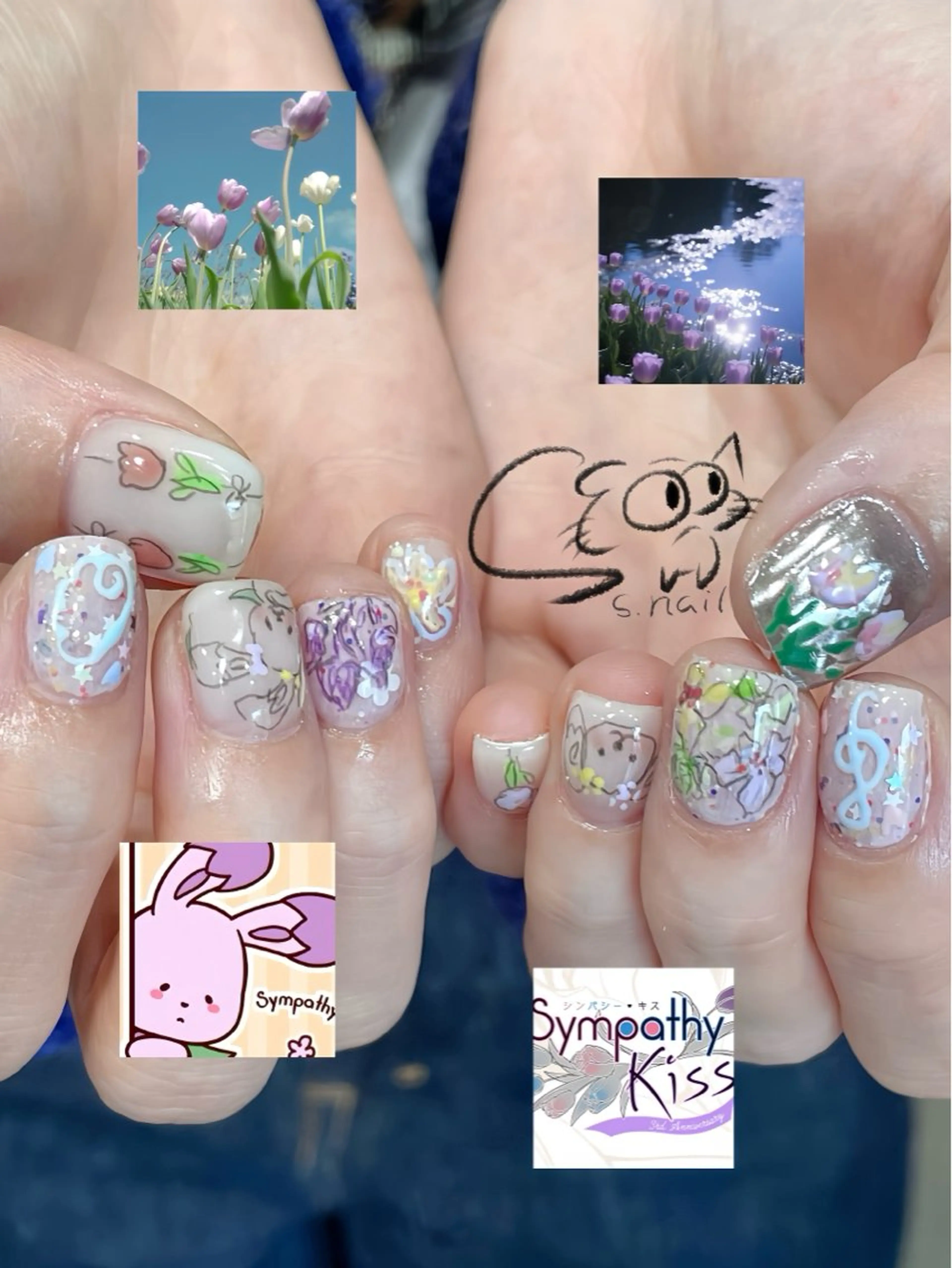 ネイル チークネイル フレンチネイル グラデーション マグネットネイル ワンカラーネイル ハンドネイル S.nail所属・S.nail _のネイルデザイン