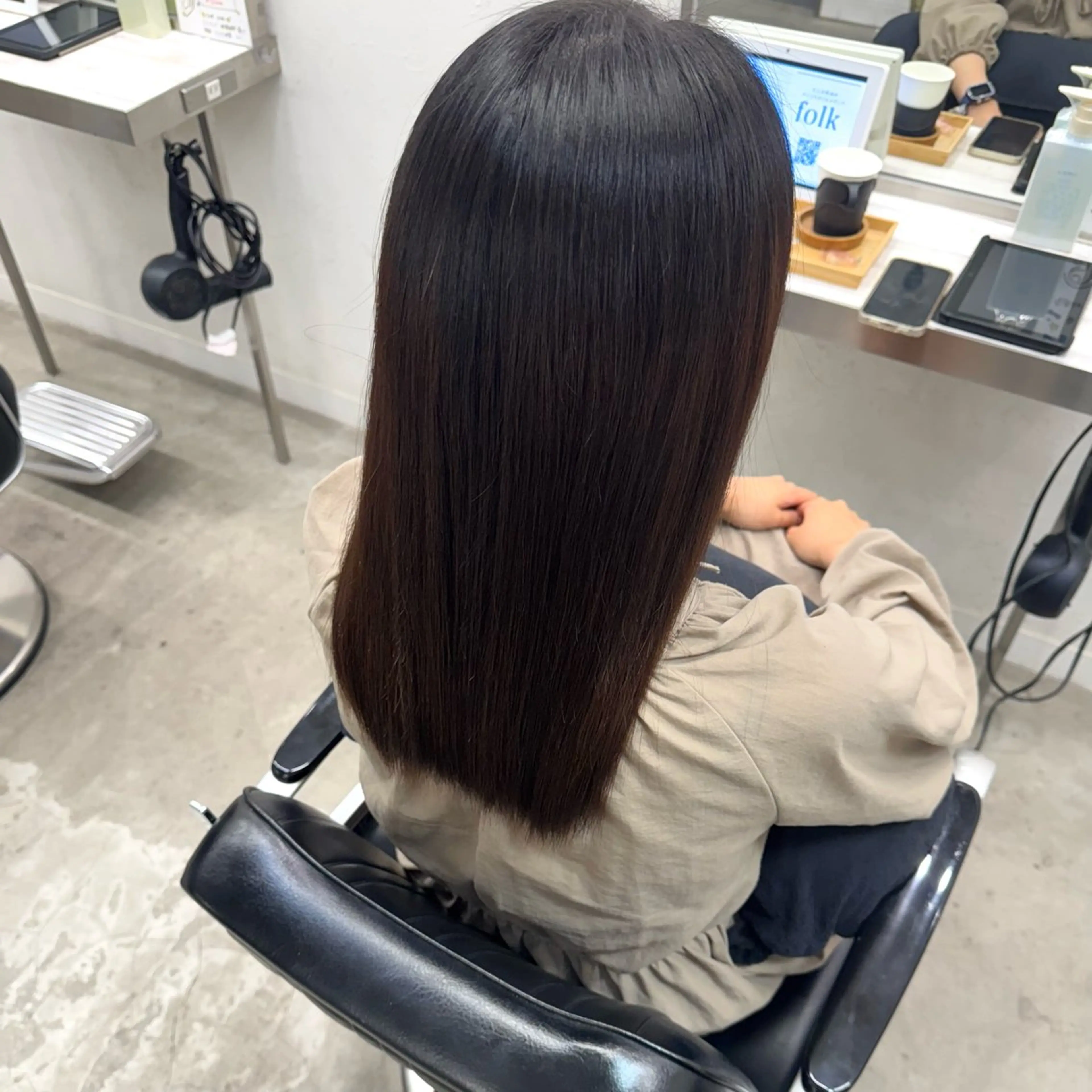 ロング 縮毛矯正 縮毛矯正 縮毛矯正/暗めカラー AYANO 💗🪽のヘアスタイル