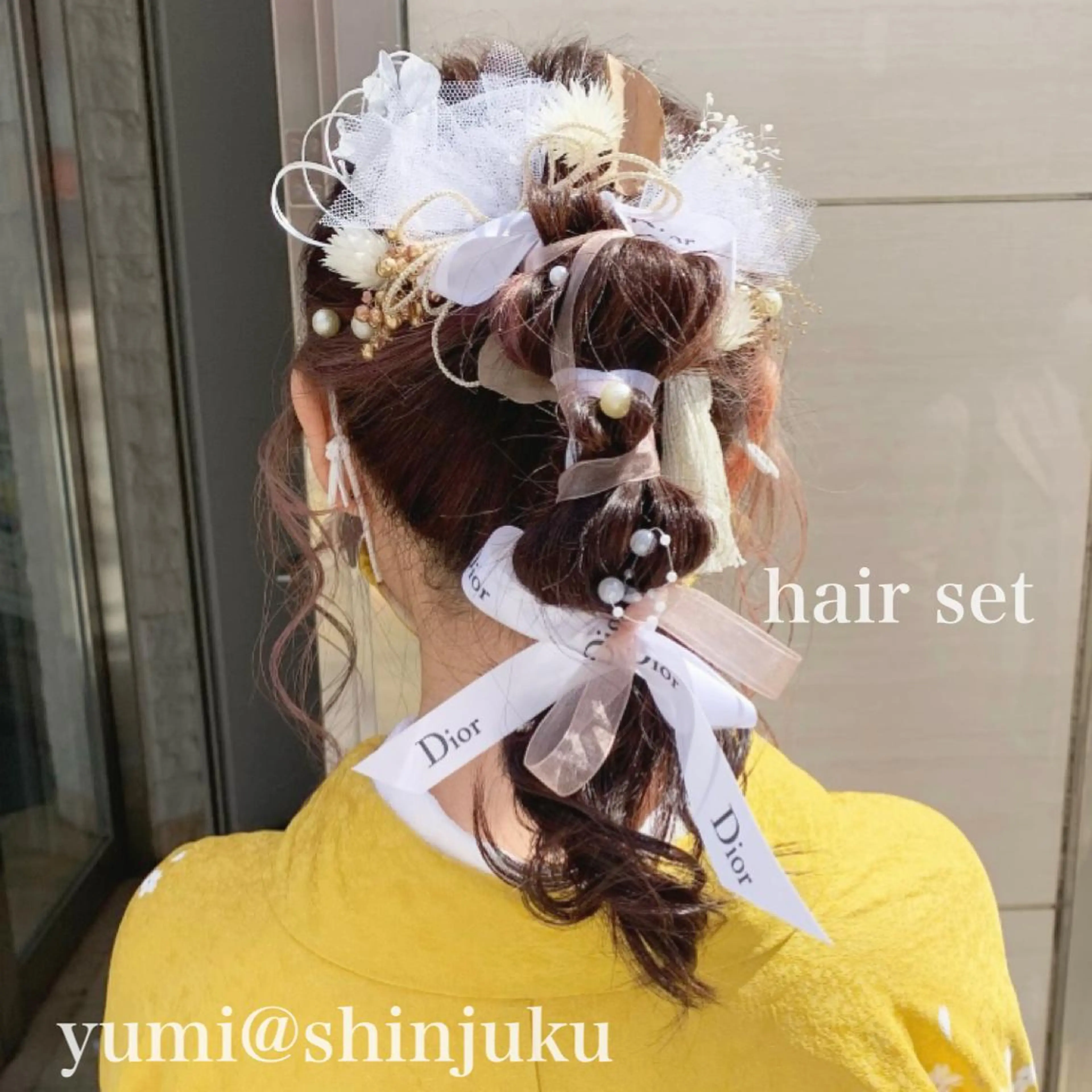 ロング カラー ヘアアレンジ ヘアセット 代表🎀 ふわモテ愛 され髪🩷yumiのヘアスタイル
