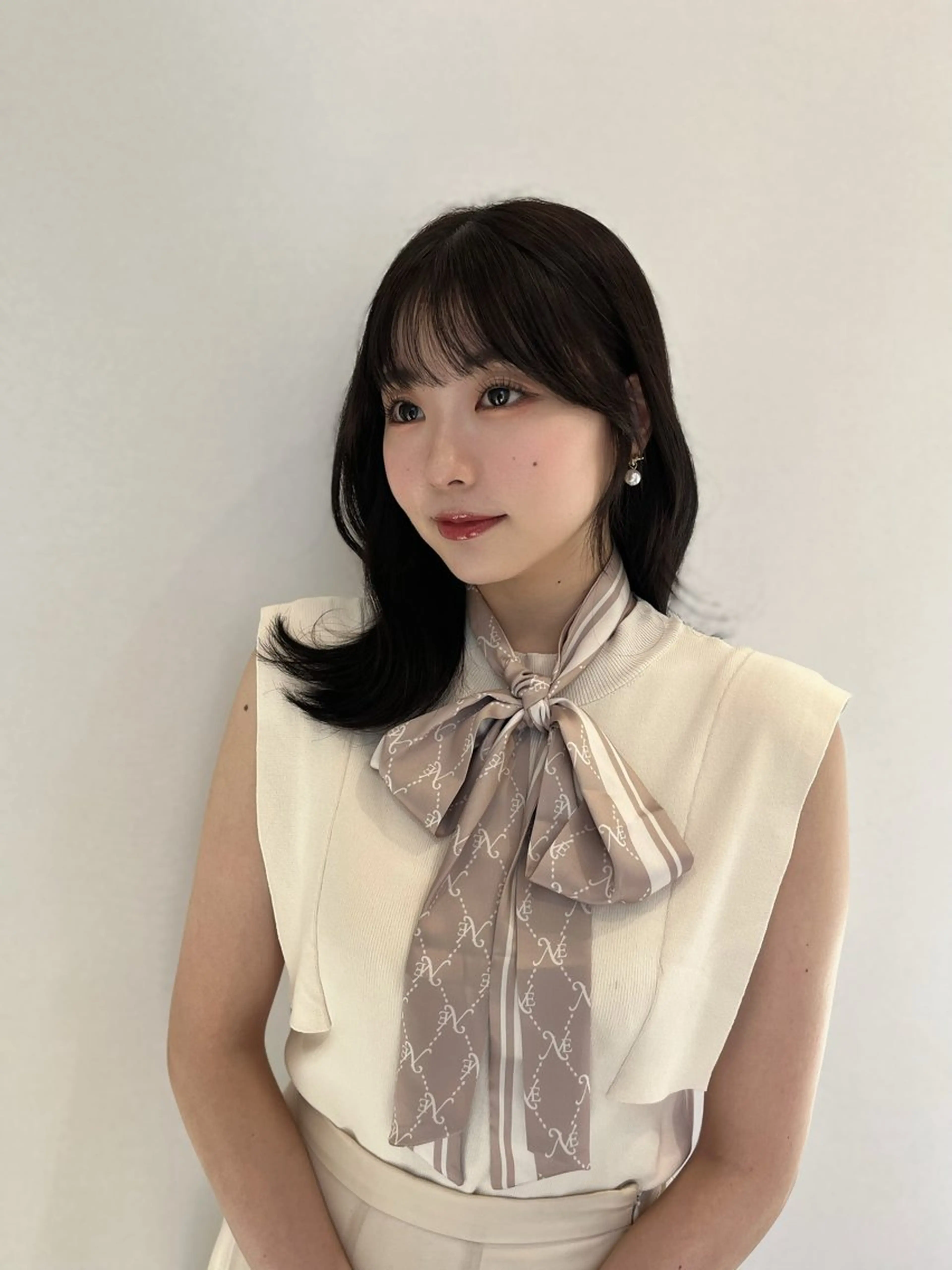 ミディアム カラー カット COA GINZA 空也/前髪/顔まわりのヘアスタイル