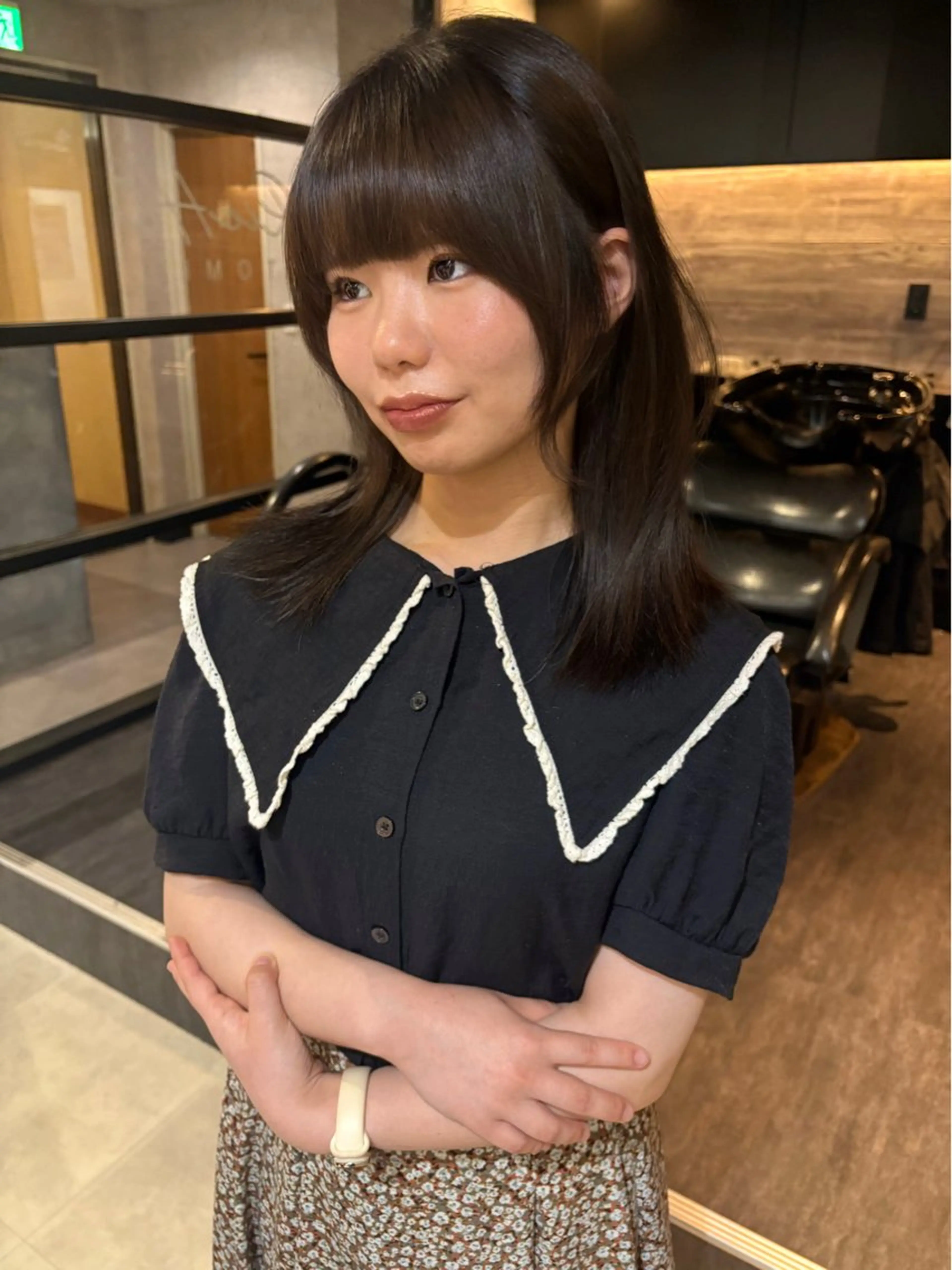 ミディアム カット ヘアカラー カット*カラーモデル 様募集/奈良/富雄のヘアスタイル