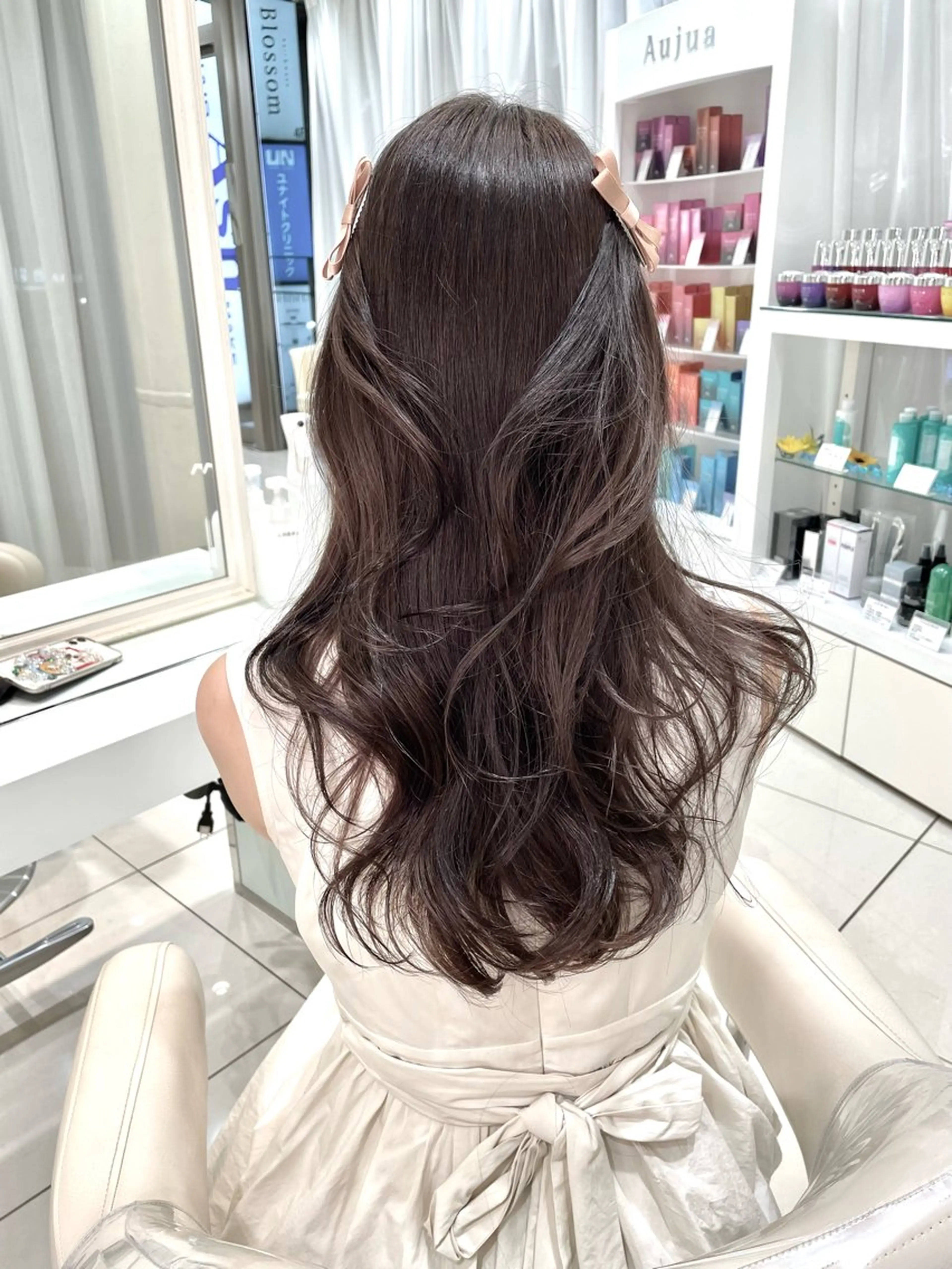 セミロング カット ヘアカラー トリートメント 💗ブリーチなし 透け感💗徳井はやとのヘアスタイル