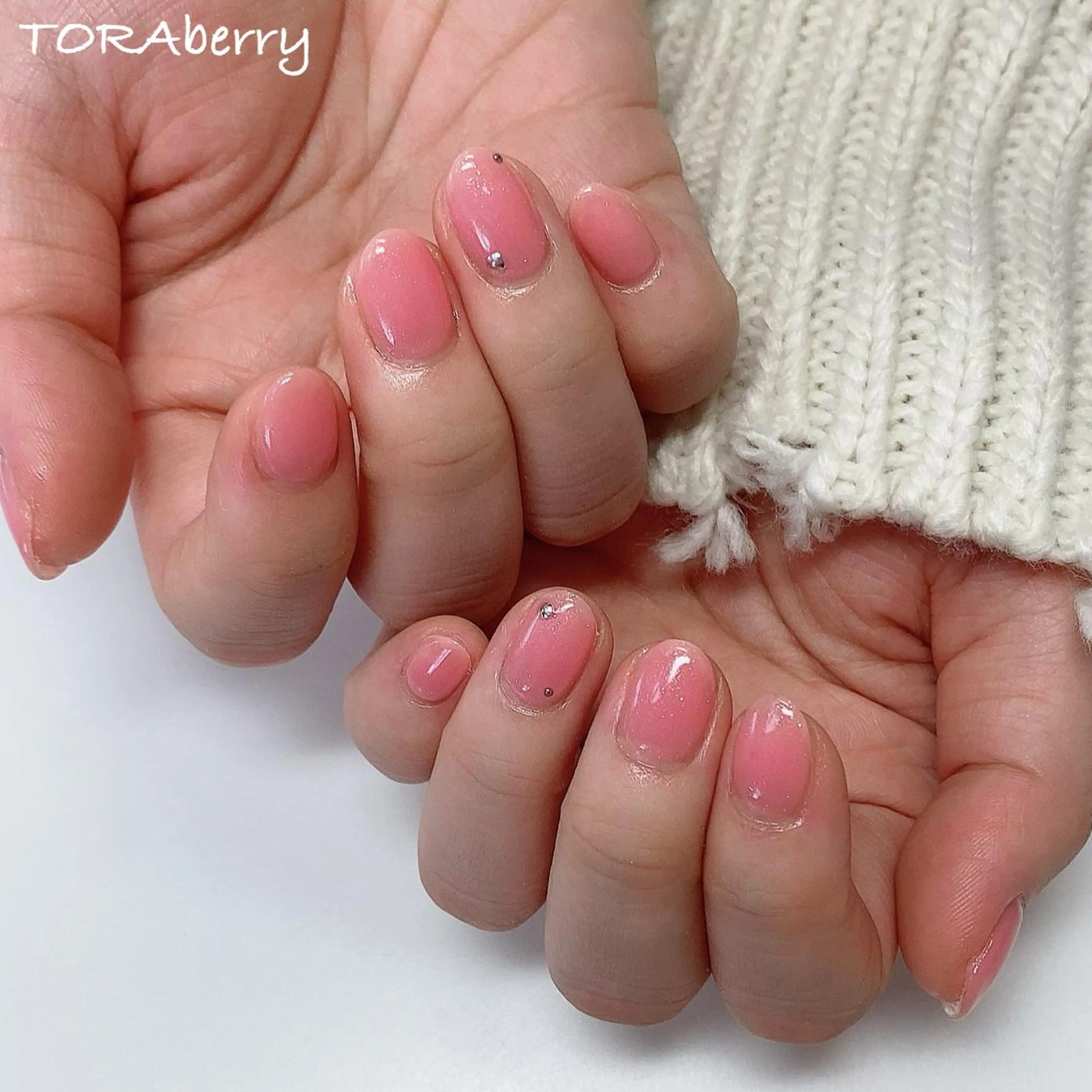 ネイル ピンク ハンドネイル ネイリスト なつみのネイルデザイン