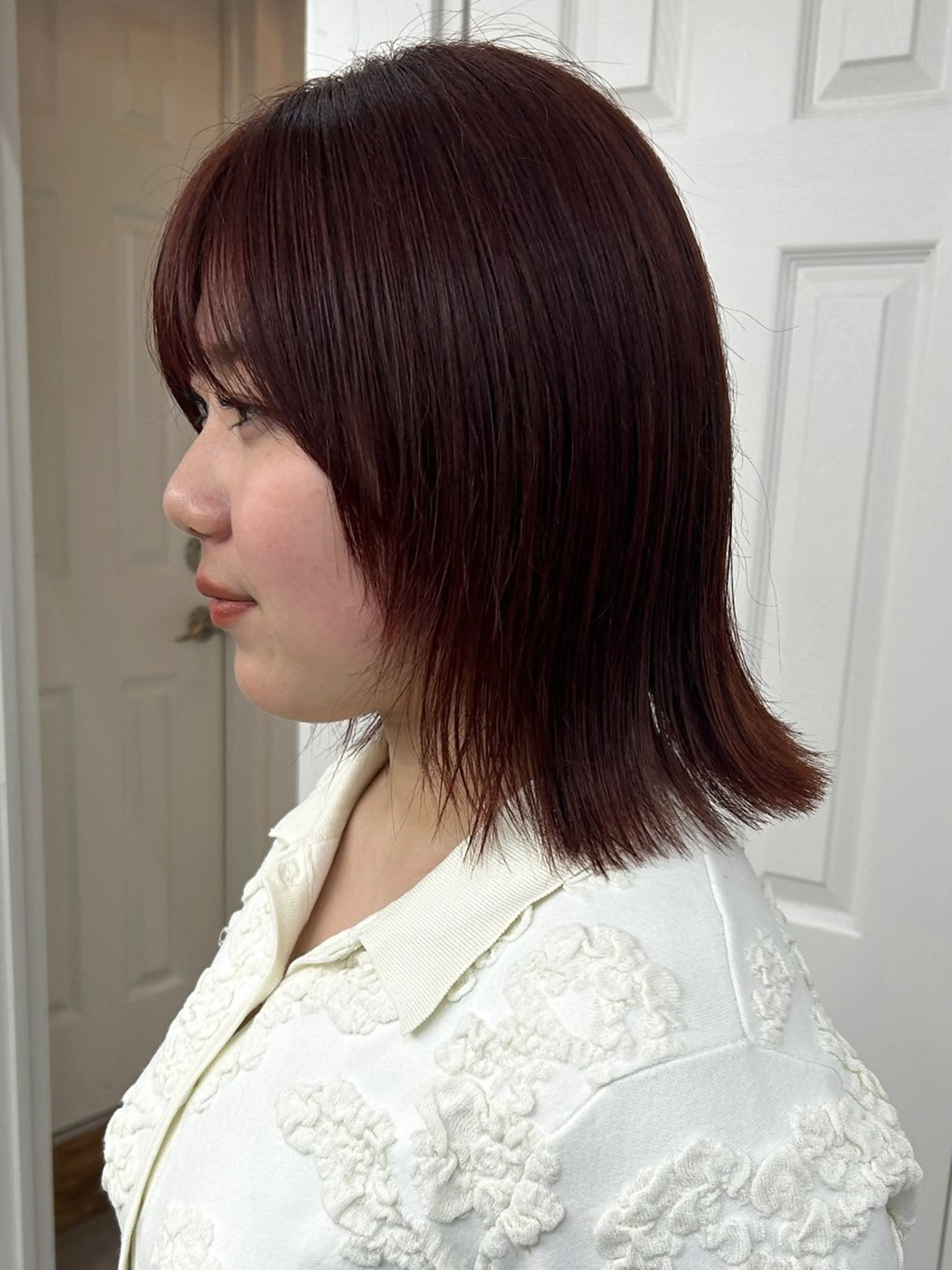 ミディアム カラー カット ヘアカラー トリートメント ボブ/透明感カラー /サナ🌼のヘアスタイル