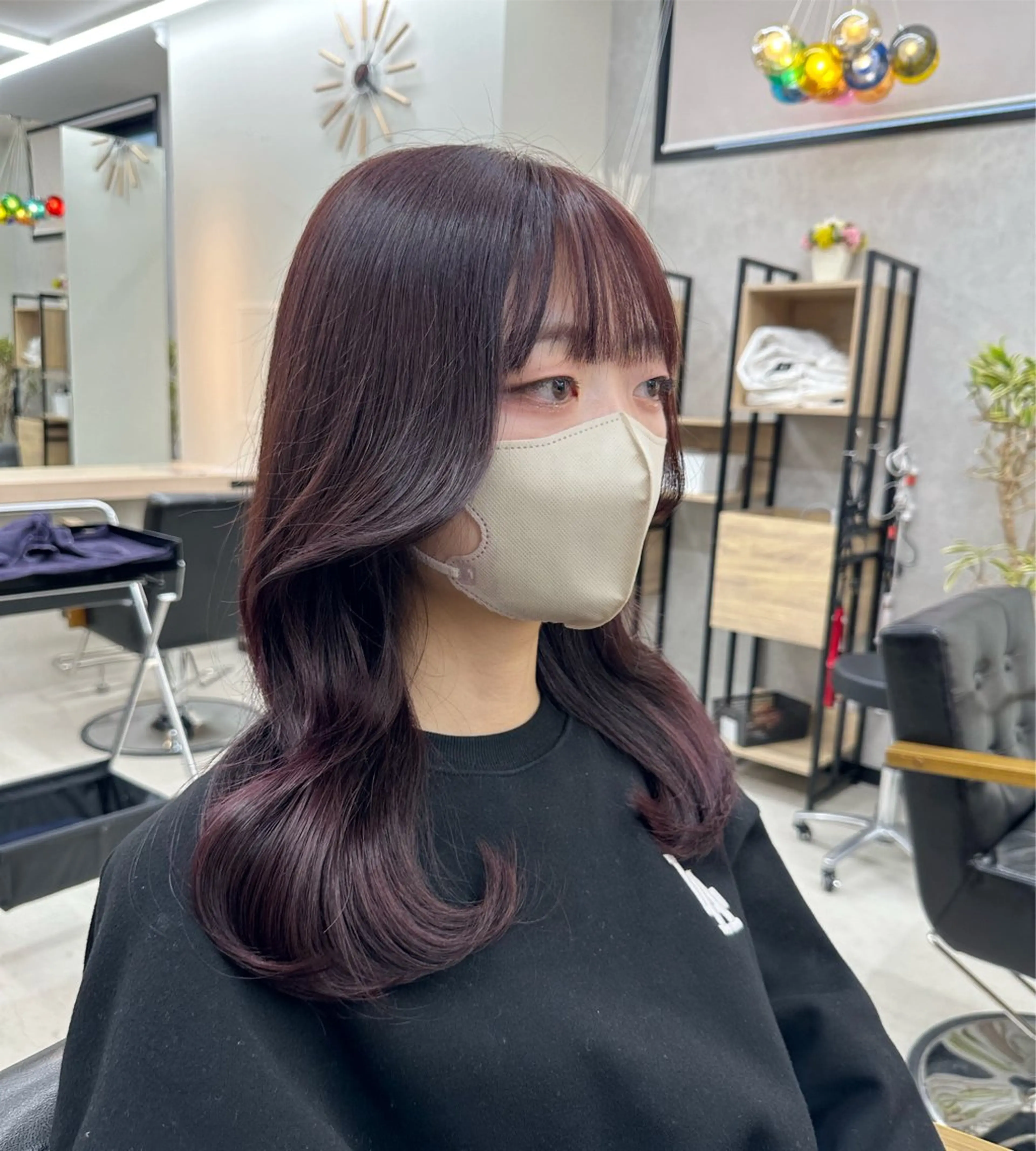 ミディアム カラー ヘアカラー トリートメント 𝐑𝐲𝐮𝐤𝐢 【店長】ALEAPのヘアスタイル