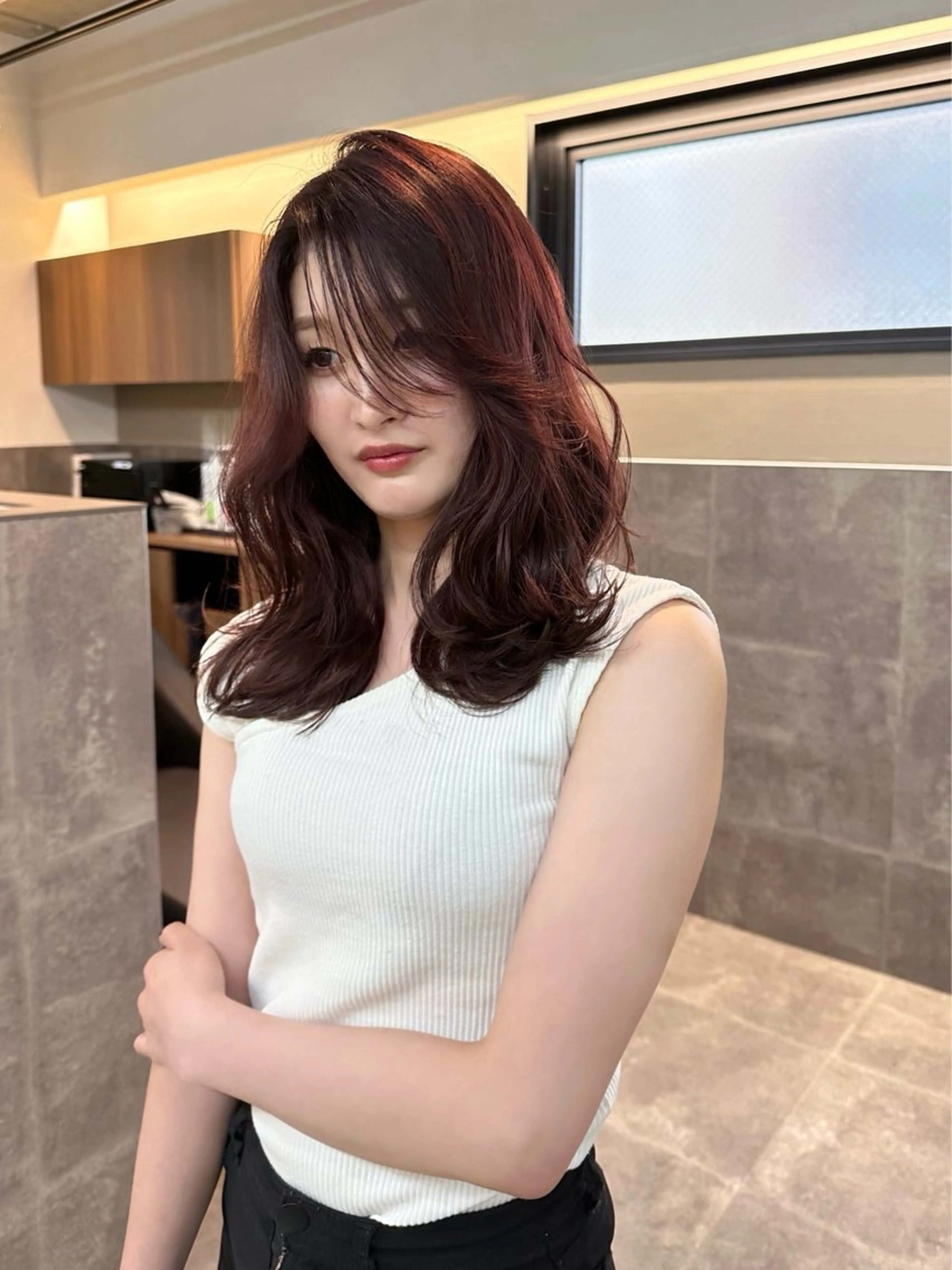 ロング カラー カット ヘアカラー 木下 健心のヘアスタイル