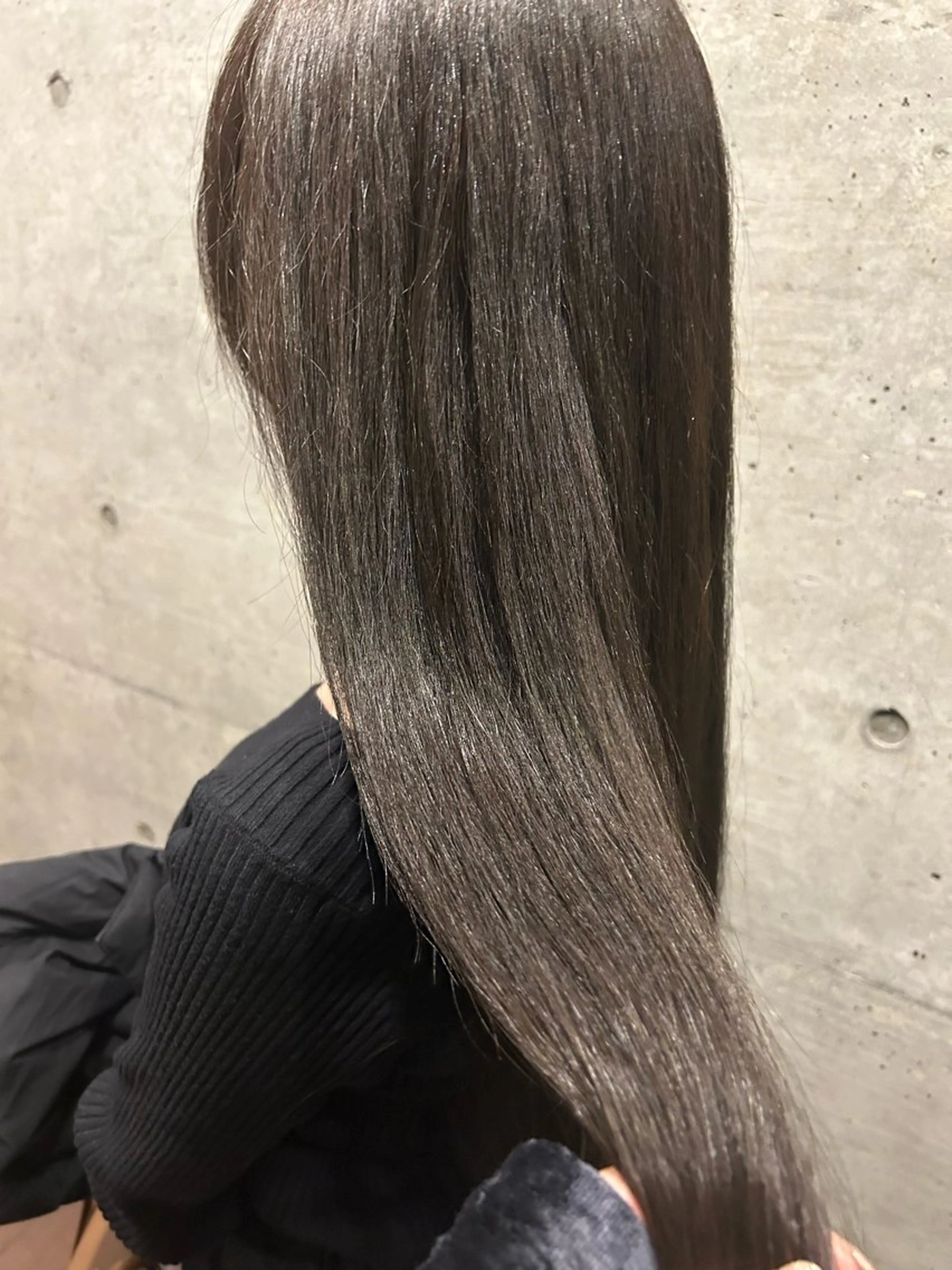 ロング カラー カット ヘアカラー トリートメント 後藤紗英/髪質改善 /オリーブベージュのヘアスタイル