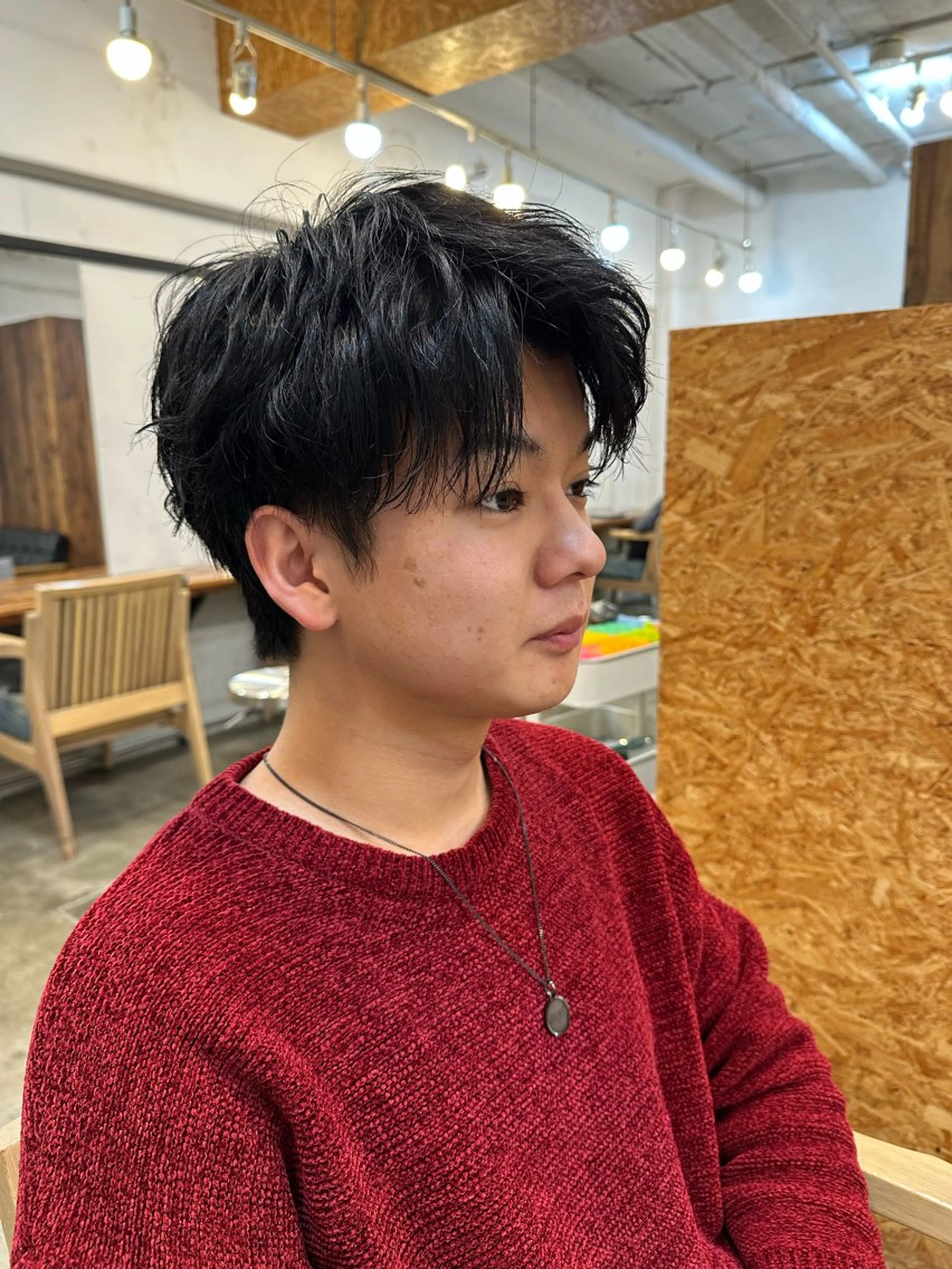 ショート パーマ メンズ パーマ カットモデル募集中/ たなかはやとのヘアスタイル