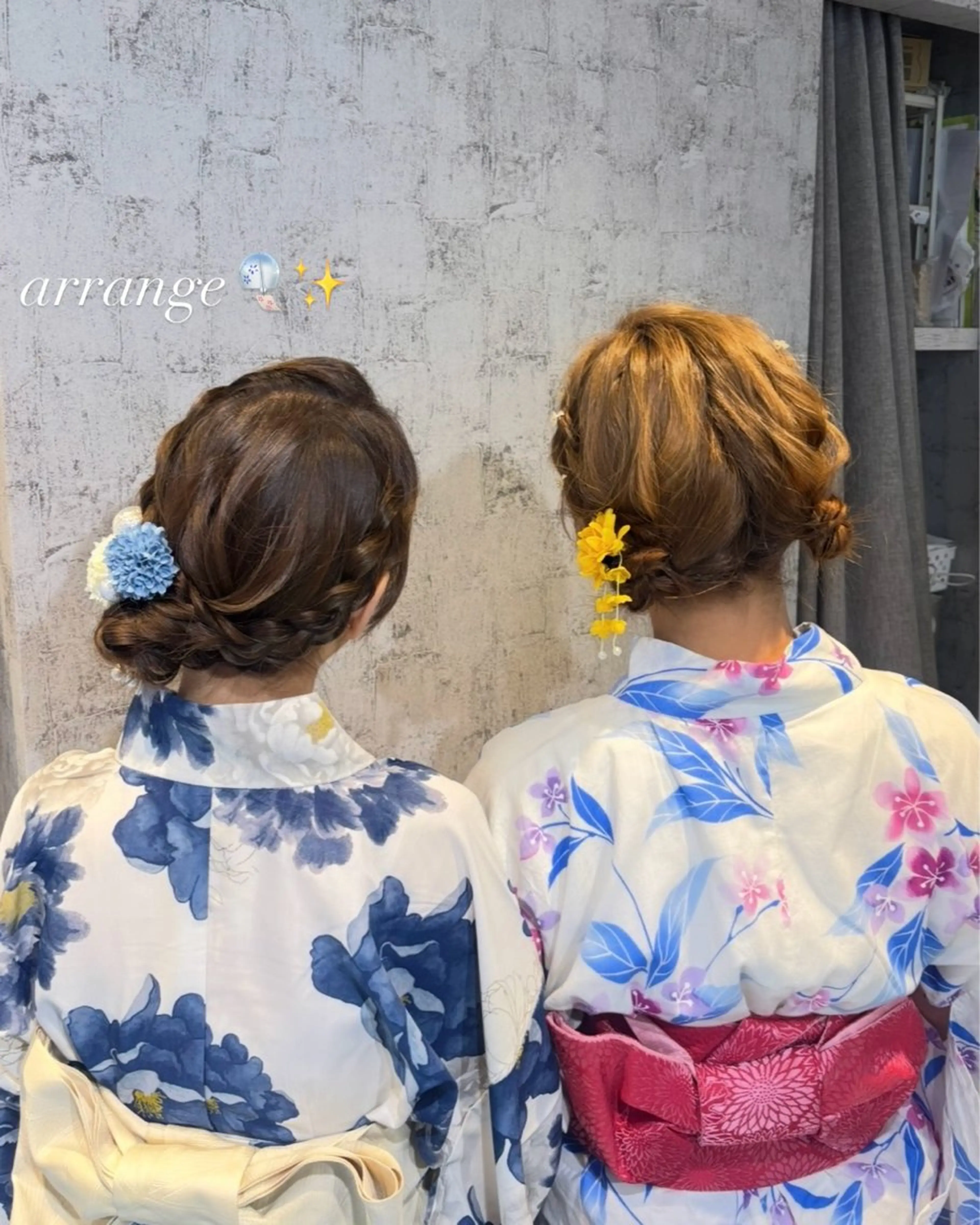 ミディアム ヘアアレンジ お団子ヘア 浴衣 カット ヘアカラー ダブルカラー💖 / 髪質改善🪞✨/伽音のヘアスタイル
