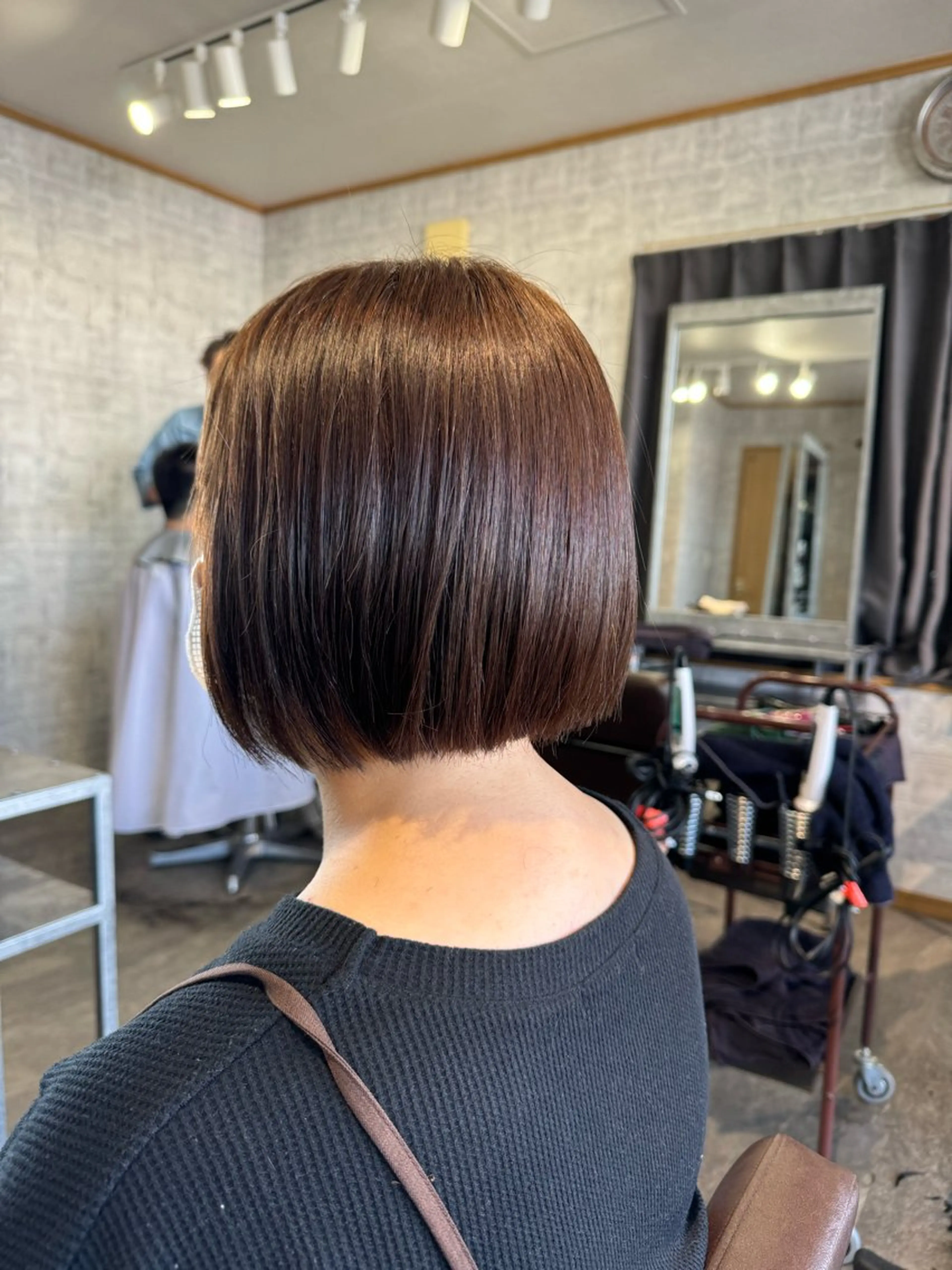 ショート 切りっぱなしボブ ボブ lil所属・月館 怜奈のヘアスタイル