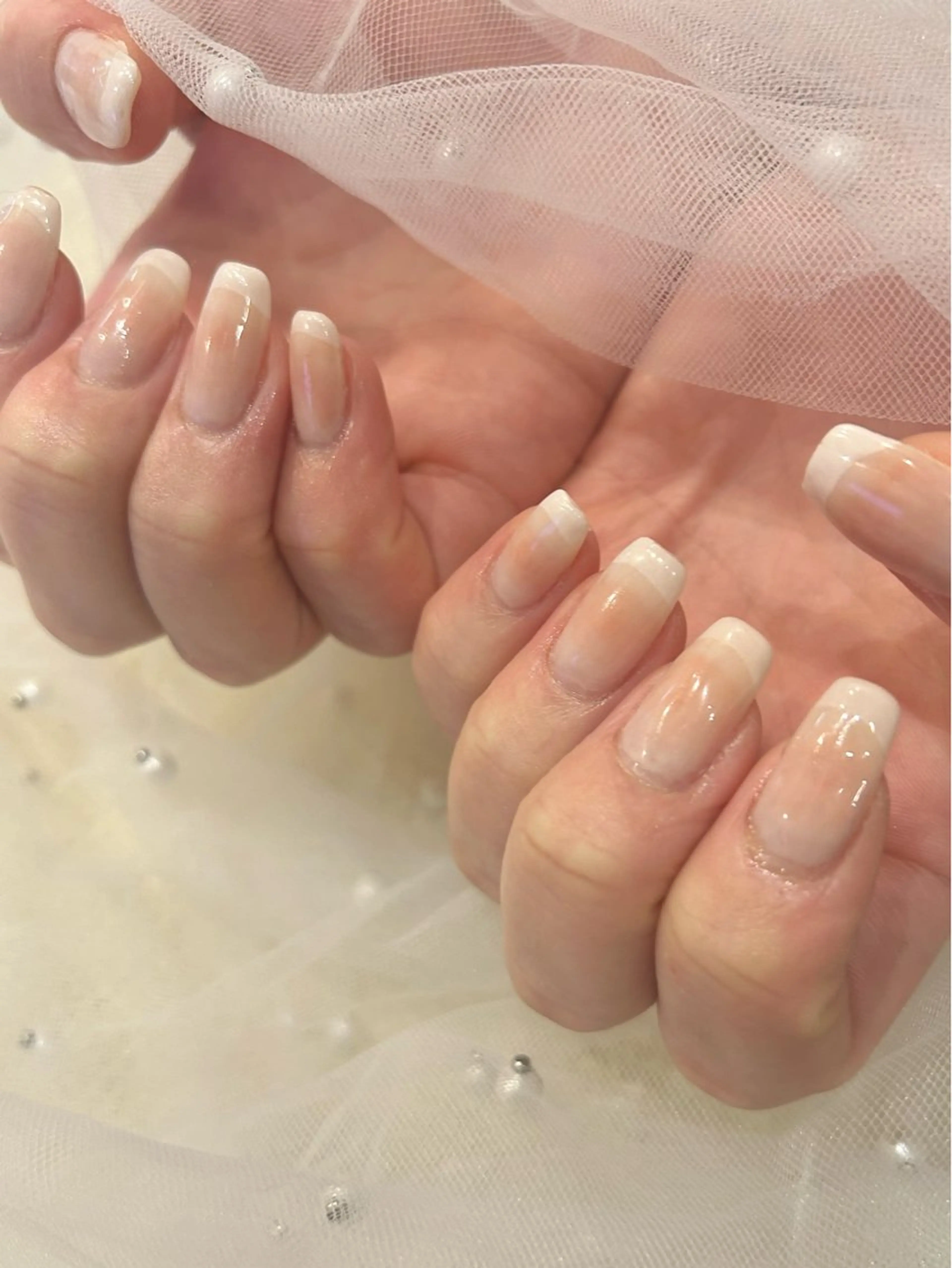 ネイル フレンチネイル ハンドネイル EmaNail 奈良橿原店所属・EmaNail 🧸Momokaのネイルデザイン