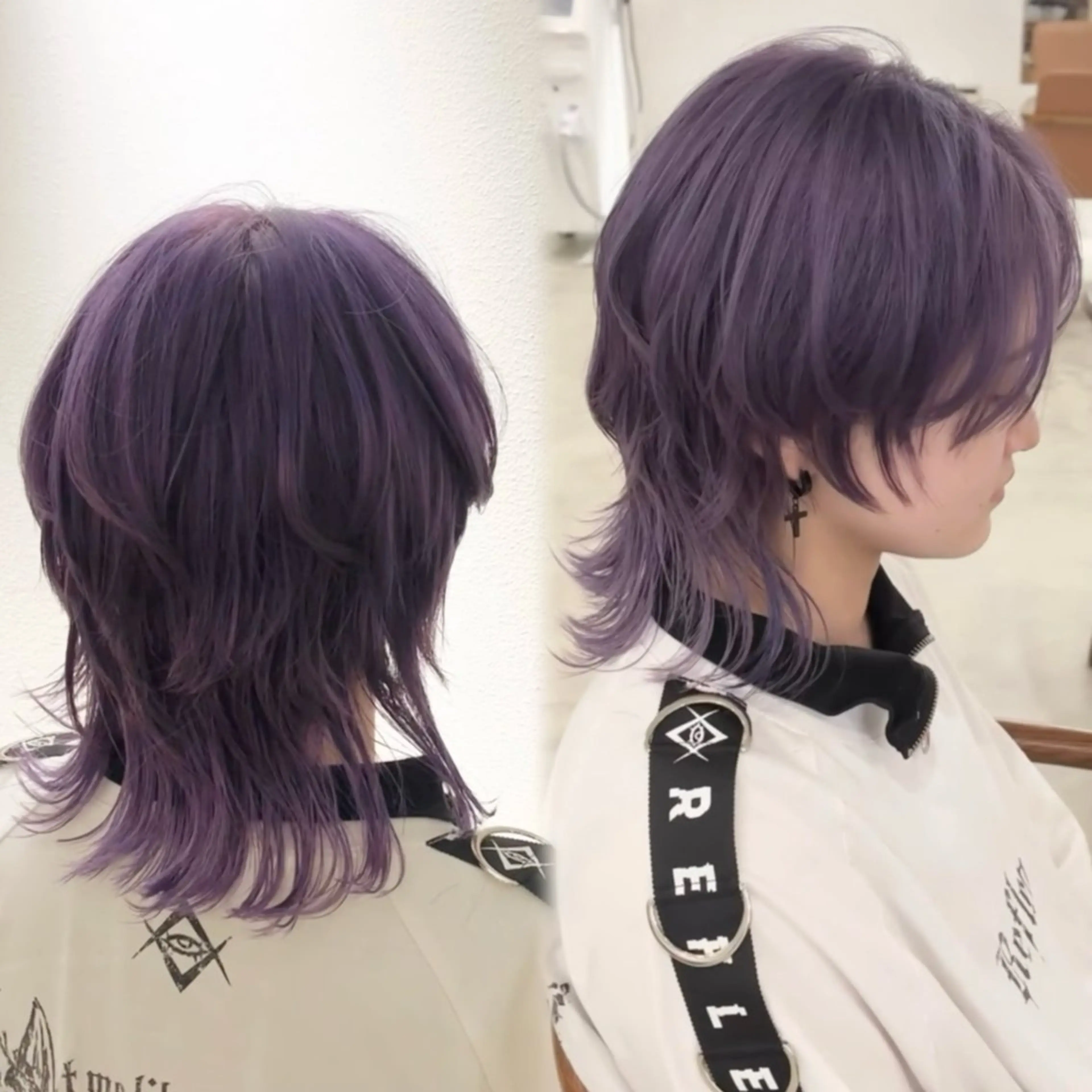 ミディアム カット ヘアカラー D.I.E.V.A hair  錦糸町店所属・✨小顔レイヤー/ 中性ウルフ/清野龍平のヘアスタイル