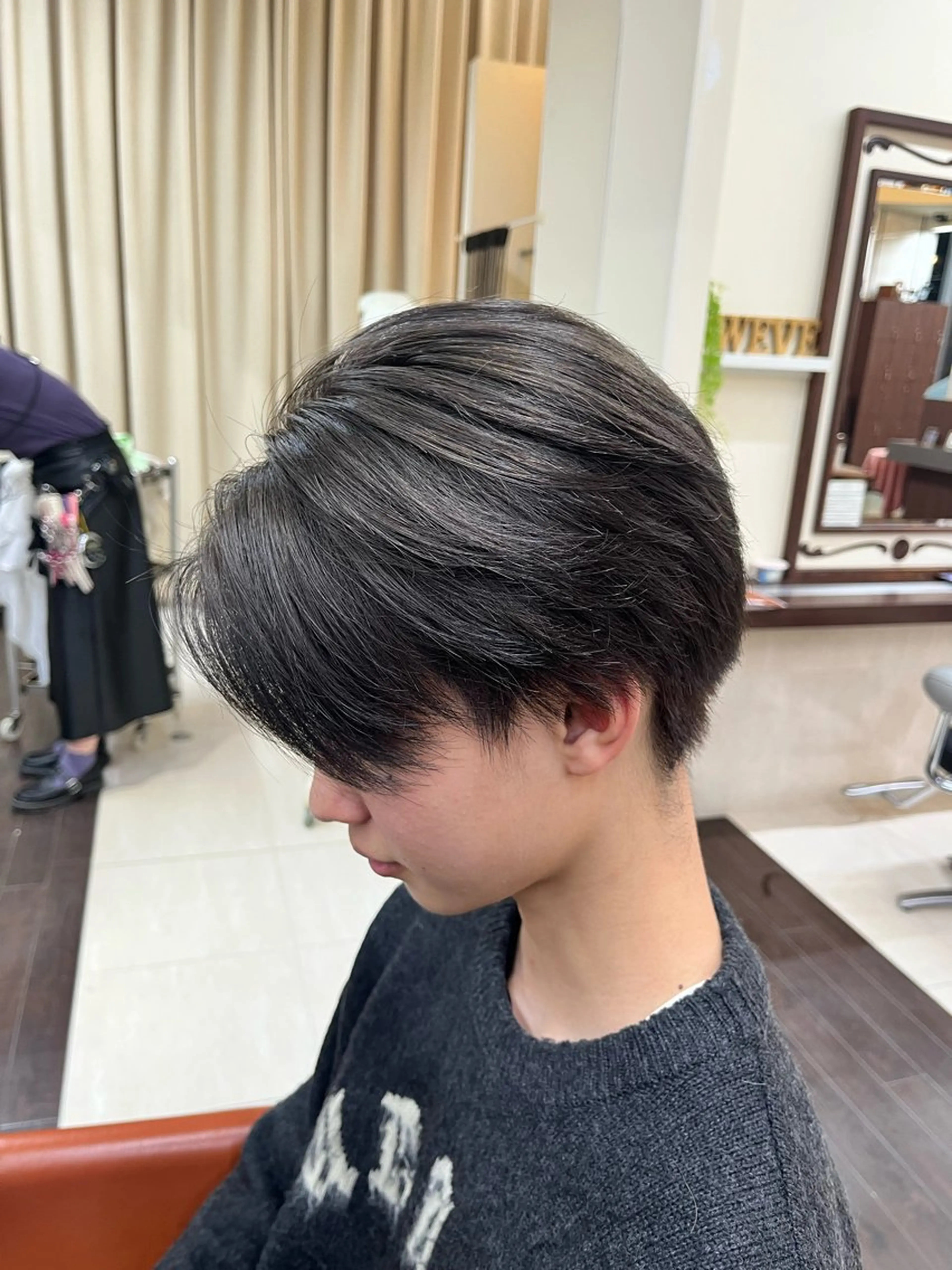 ショート カラー メンズ グレージュ AROH  men's cut&men's perm 船橋店所属・🧊メンズ特化🧊 高木航希のヘアスタイル