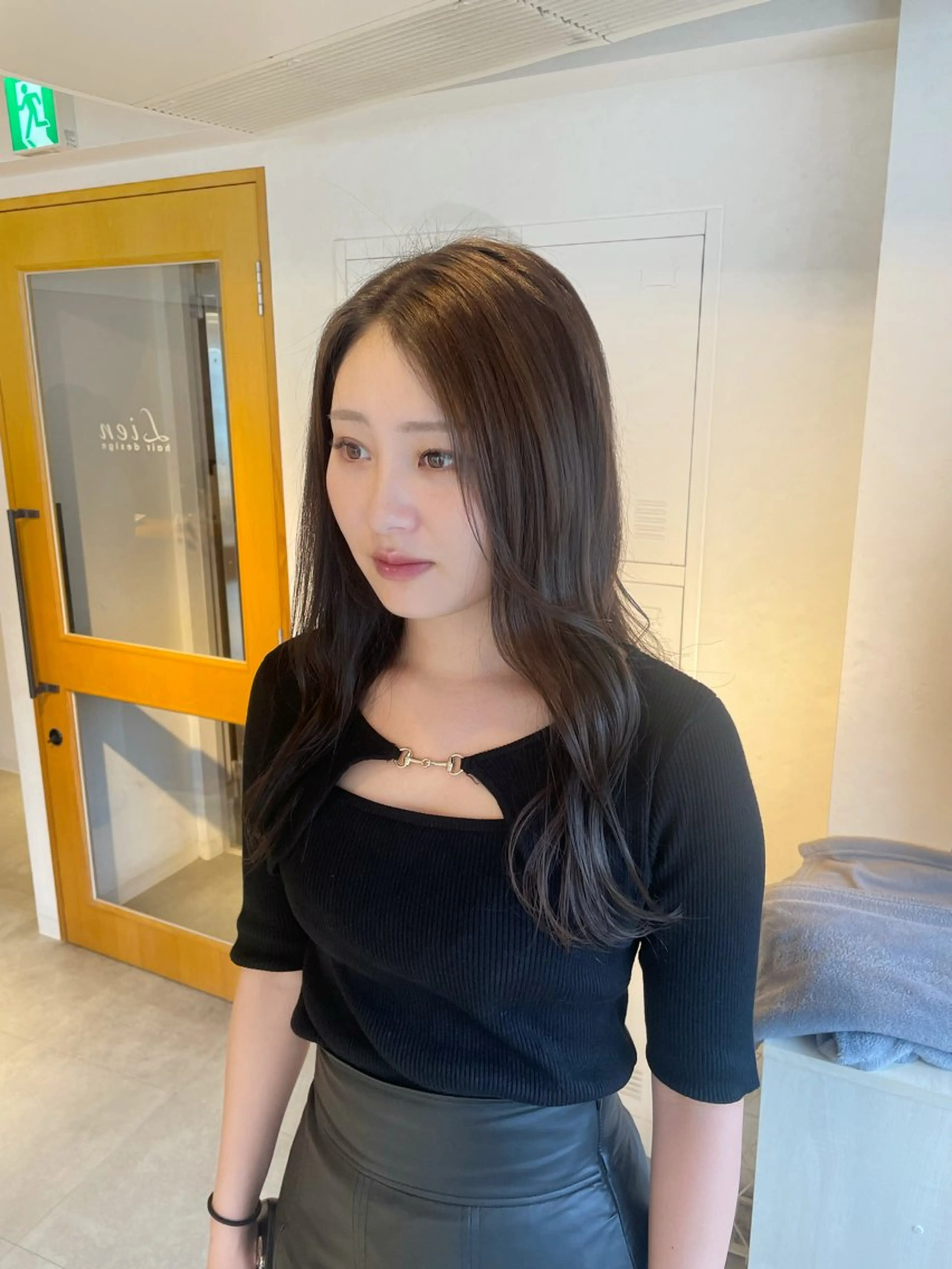 ロング カラー ヘアアレンジ 透明感カラー グレージュ 女性専用サロン iiro所属・hina/透明感🍒 【元町】のヘアスタイル