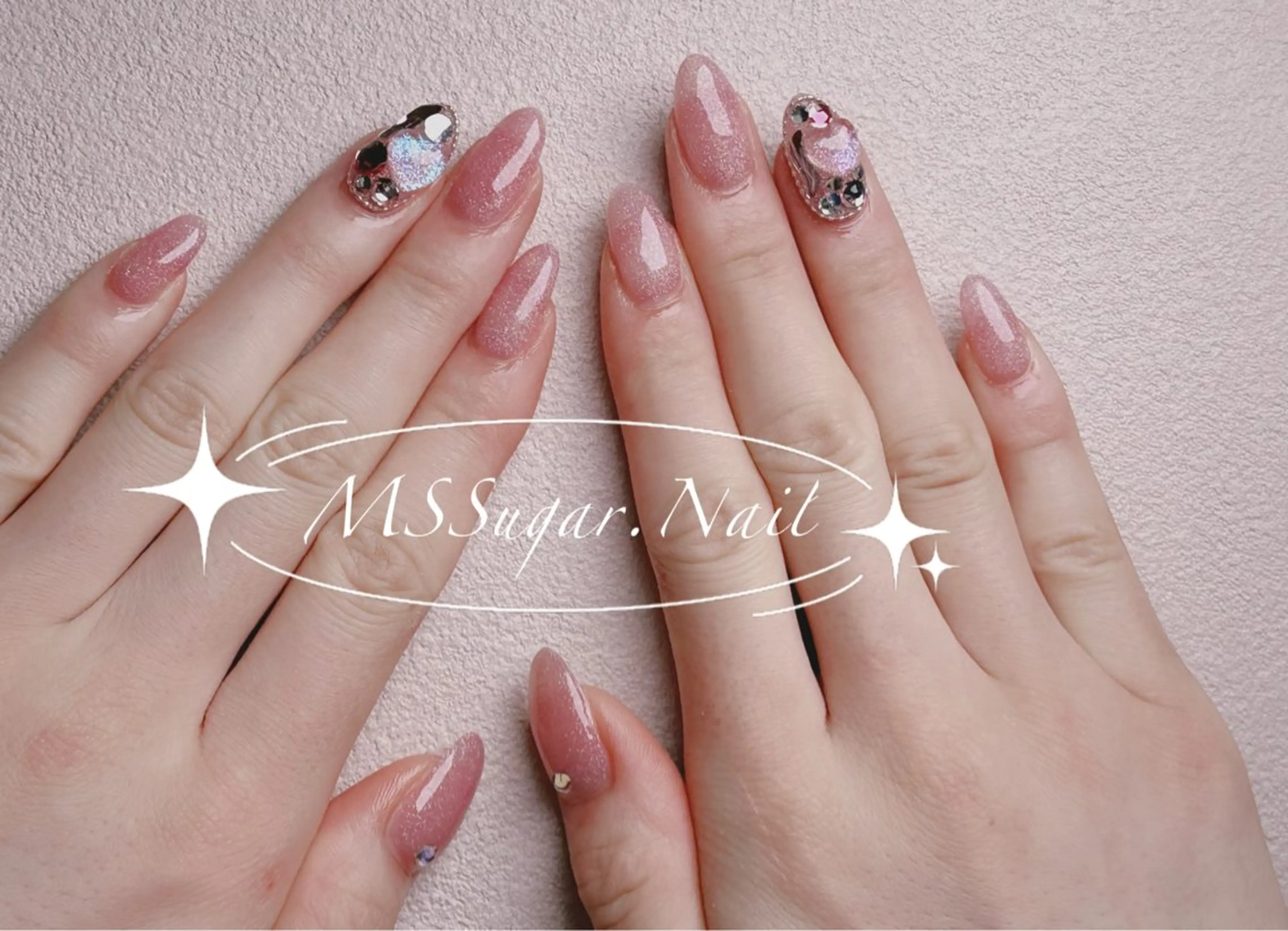 ネイル ロングネイル マグネットネイル スカルプネイル ネイルチップ ワンホンネイル ハンドネイル MSSugar Nailのネイルデザイン
