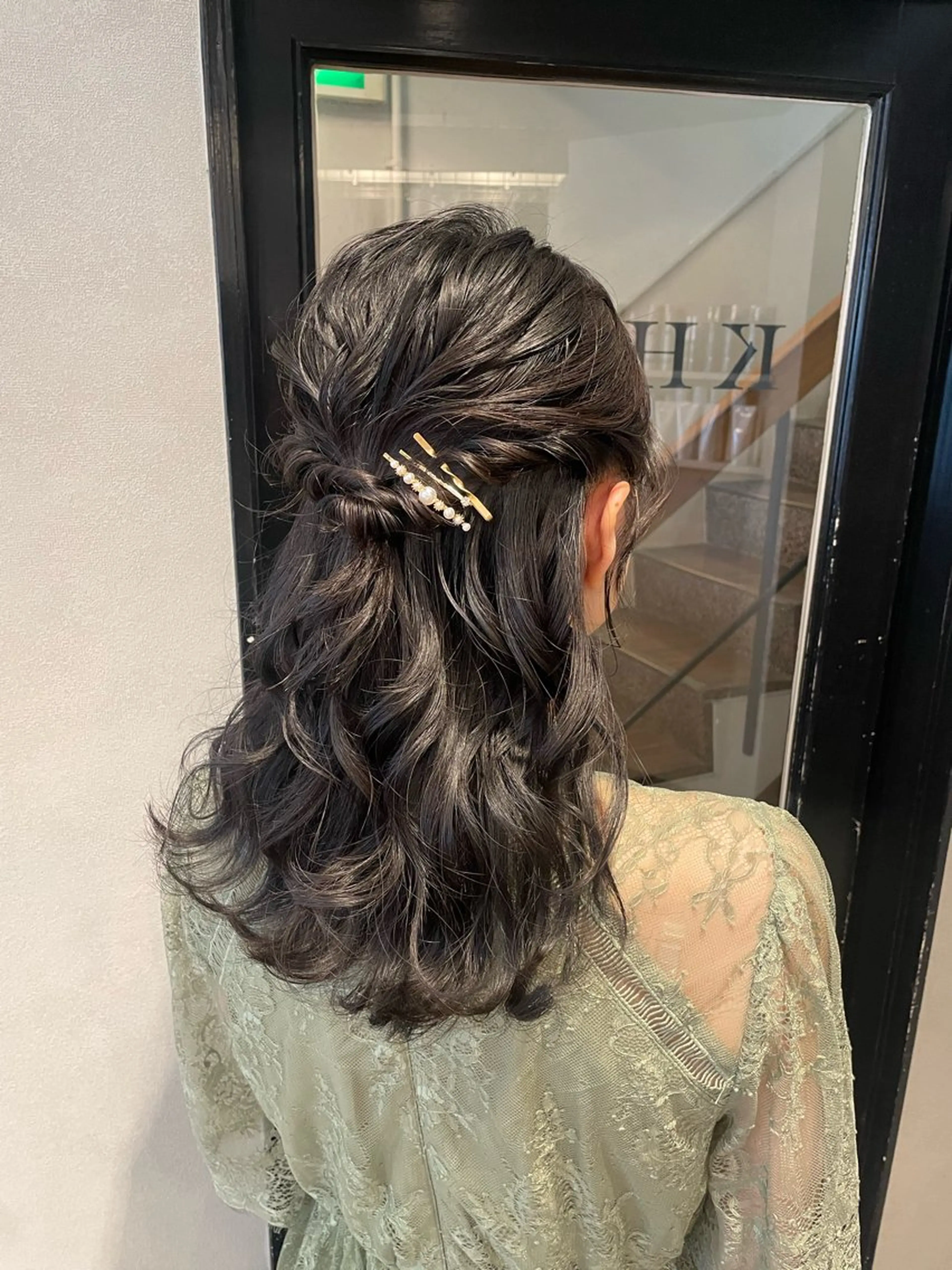 セミロング ヘアアレンジ Rena/大阪美容室 /ワンホンヘアのヘアスタイル