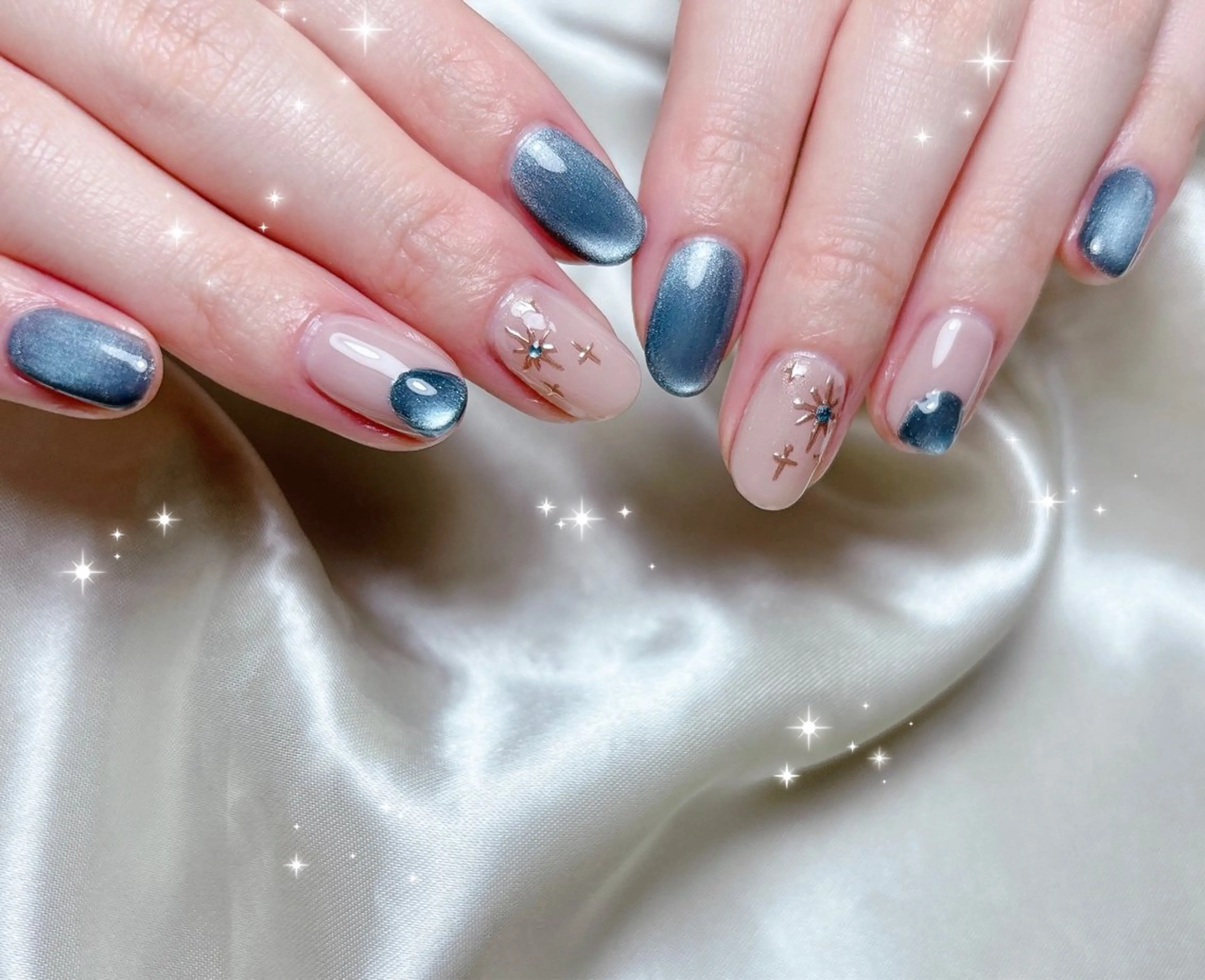 ネイル アートネイル マグネットネイル ハンドネイル FLARE NAIL フレアネイルのネイルデザイン