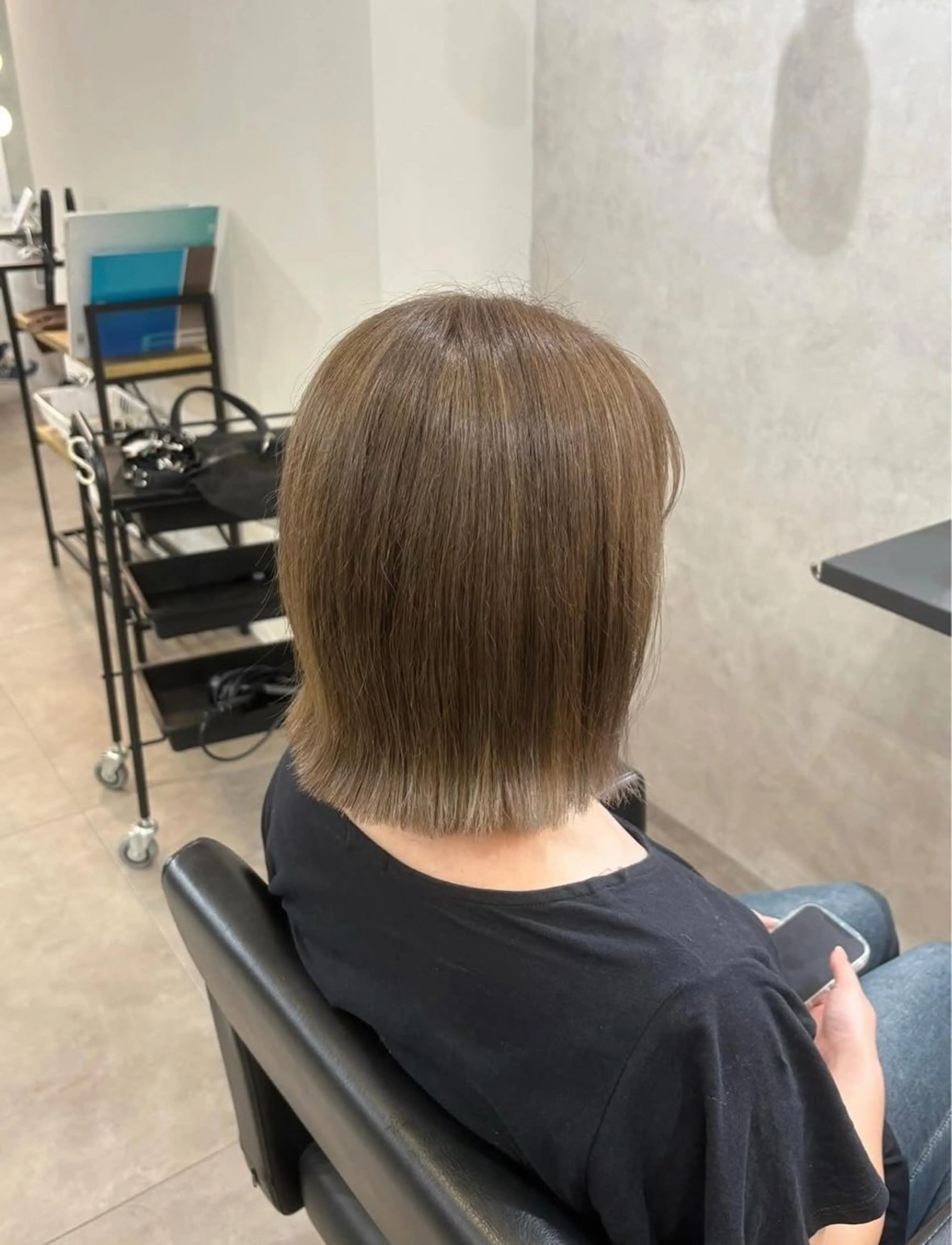 ミディアム カラー カット ヘアカラー 影田 愛希のヘアスタイル