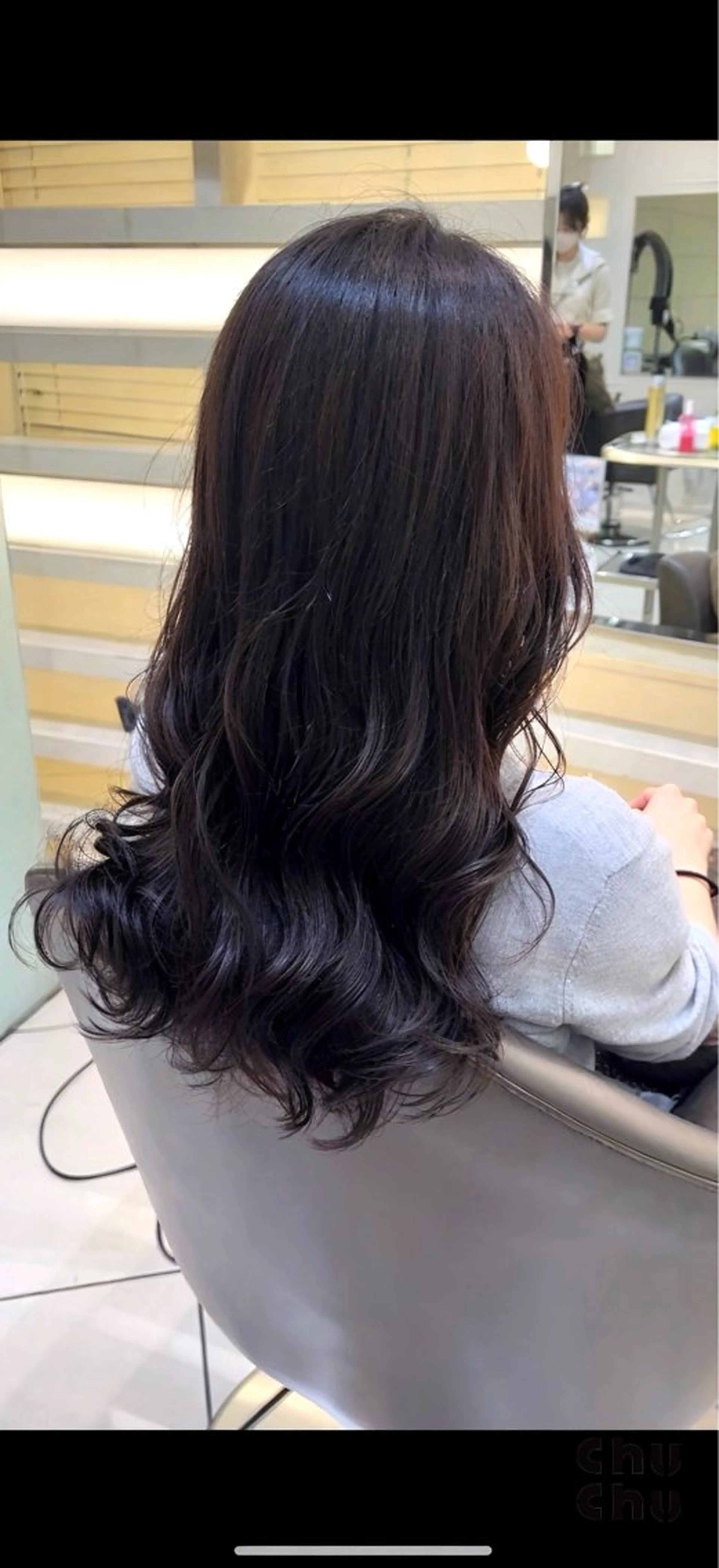 ロング パーマ カット パーマ 顔まわりカット🥀 原ちひろのヘアスタイル