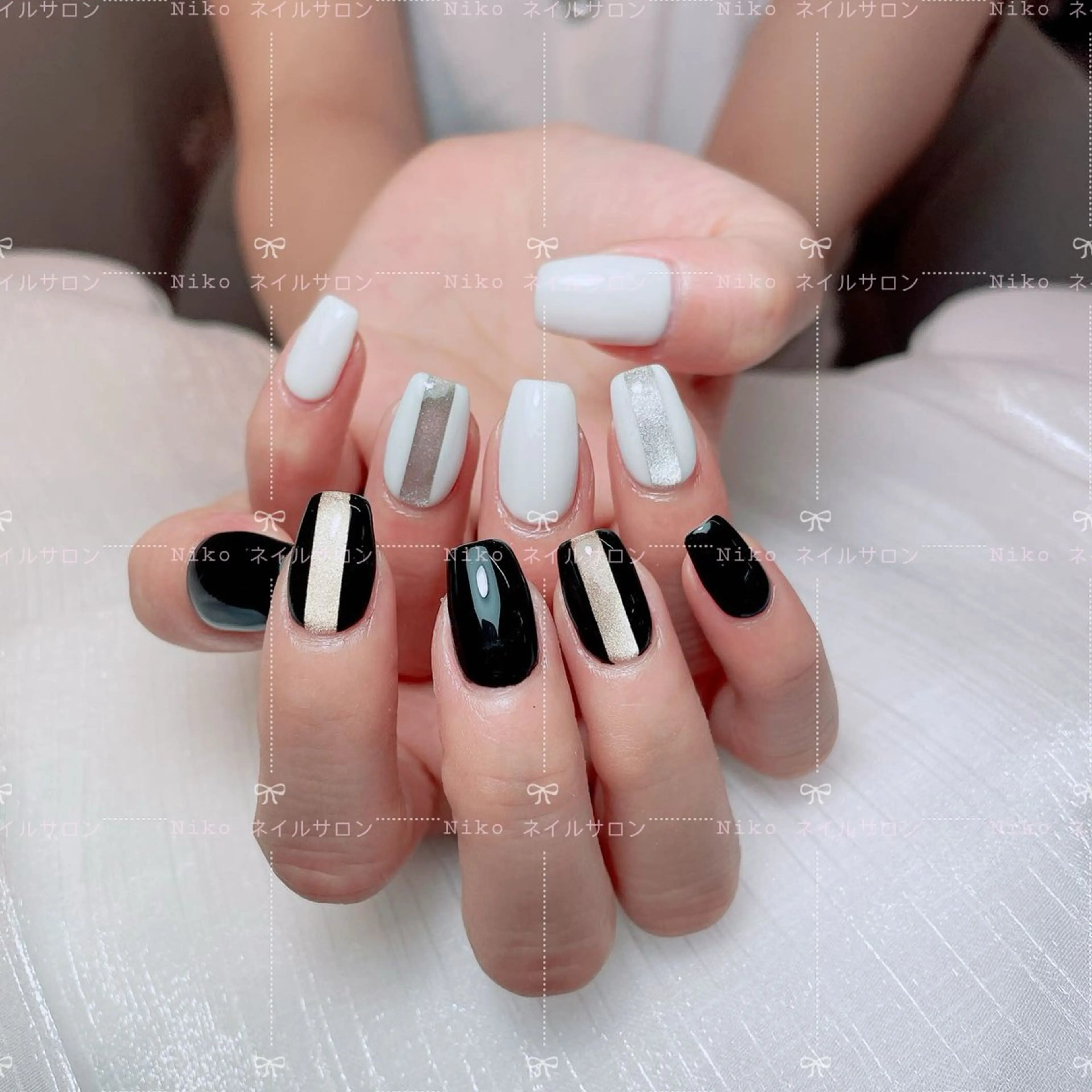 ネイル チークネイル 長さ出し フラッシュネイル フットネイル フレンチネイル Niko Nail salon 銀座本店のネイルデザイン