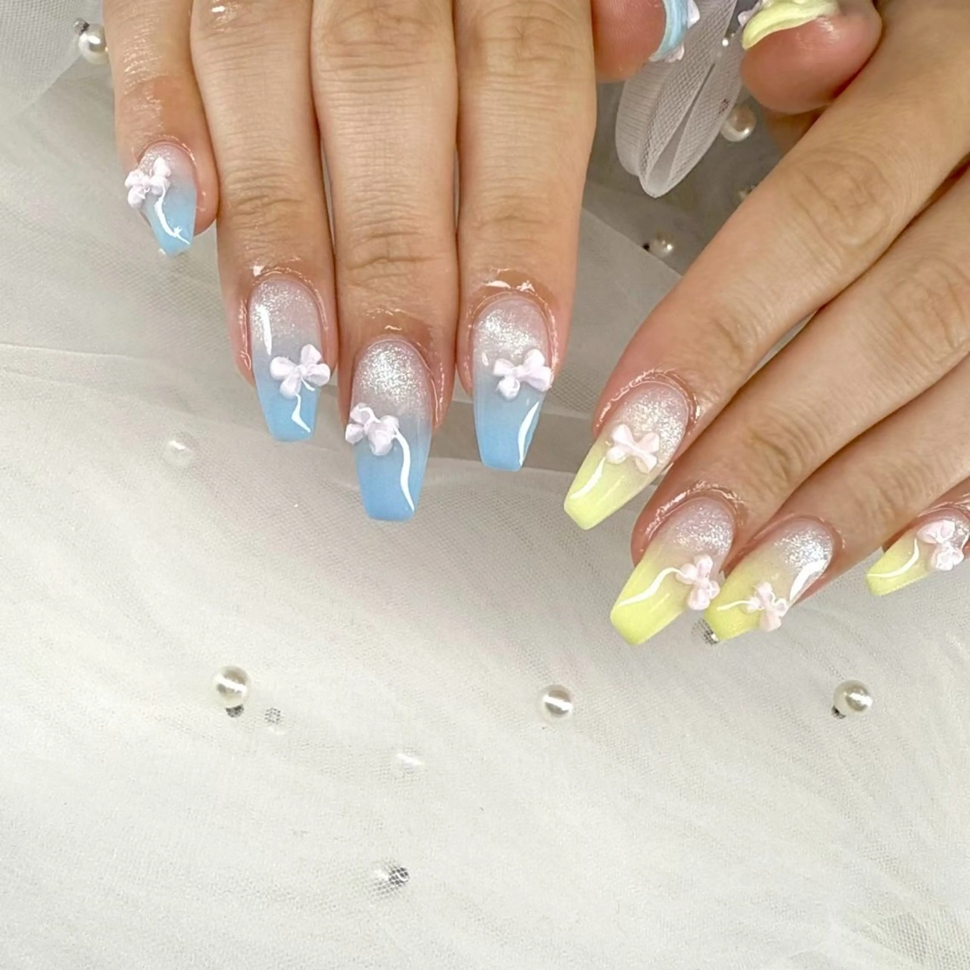 ネイル 長さ出し 韓国ネイル マグネットネイル ワンホンネイル ハンドネイル nailsalon Mii四ツ橋店のネイルデザイン