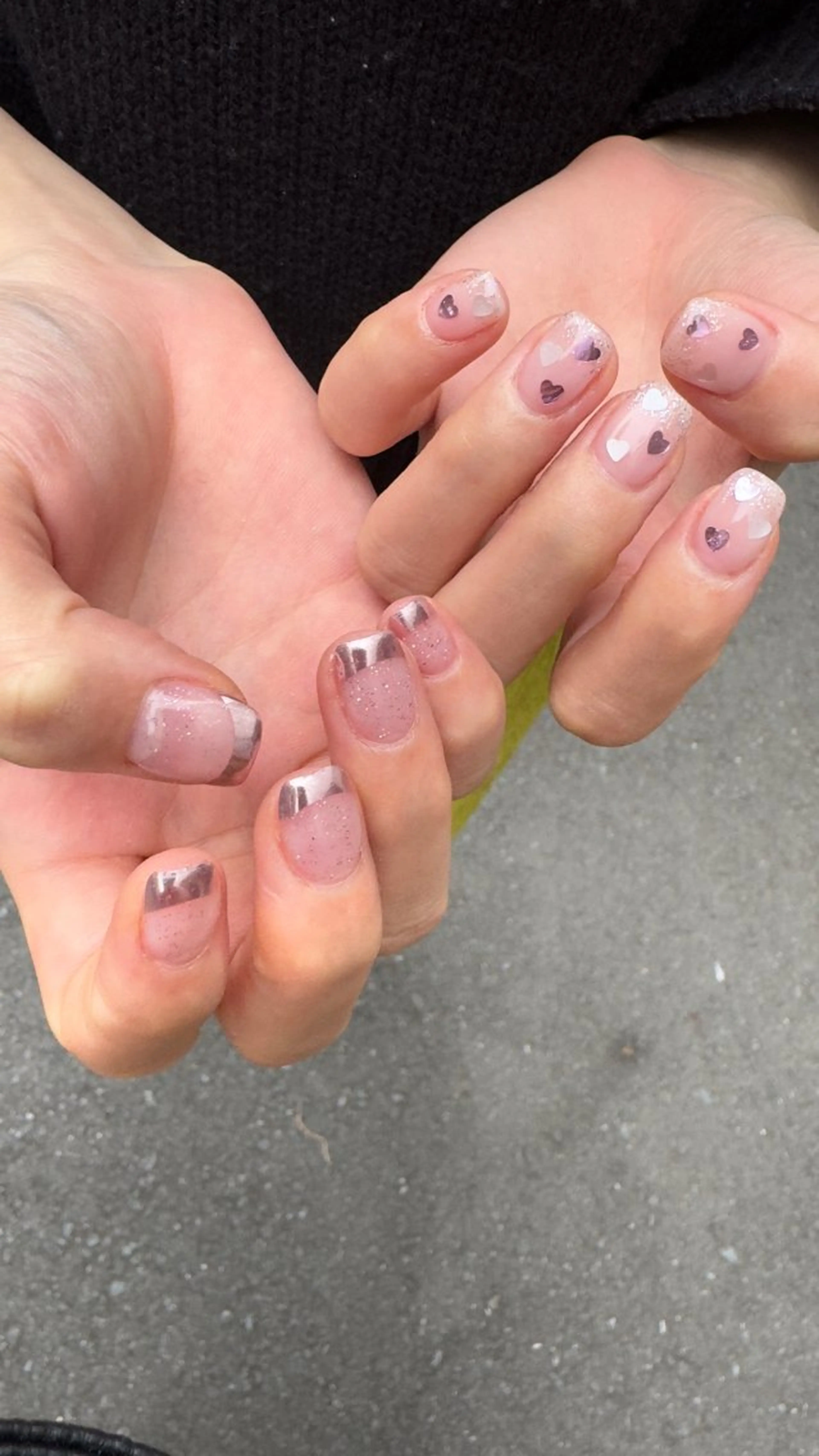 ネイル フラッシュネイル 韓国ネイル ラメ(グリッター) ラメグラデーション マグネットネイル ハンドネイル MH_ Nailのネイルデザイン