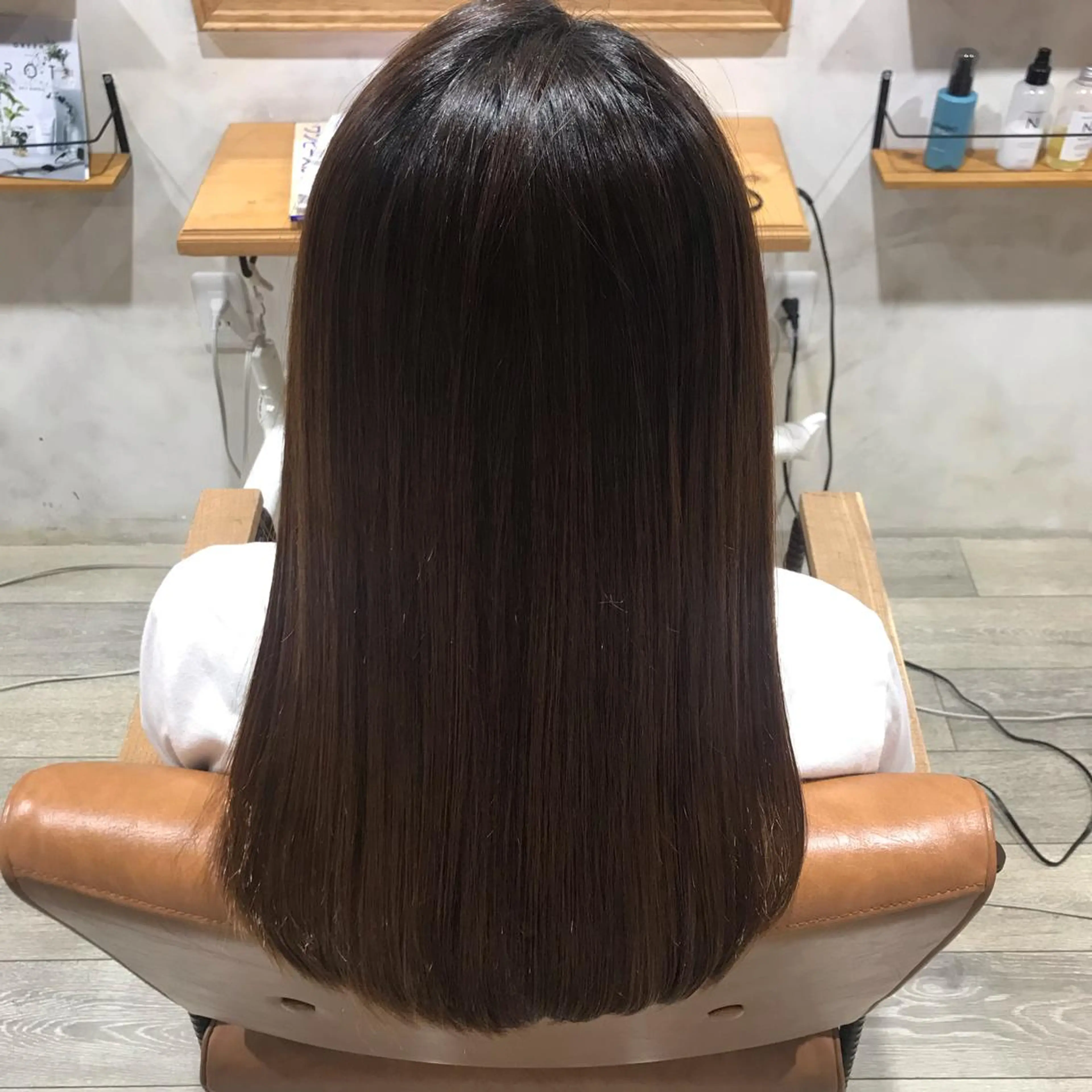 ロング 縮毛矯正 keshiki大名所属・Keshiki大名 安部 真輝のヘアスタイル