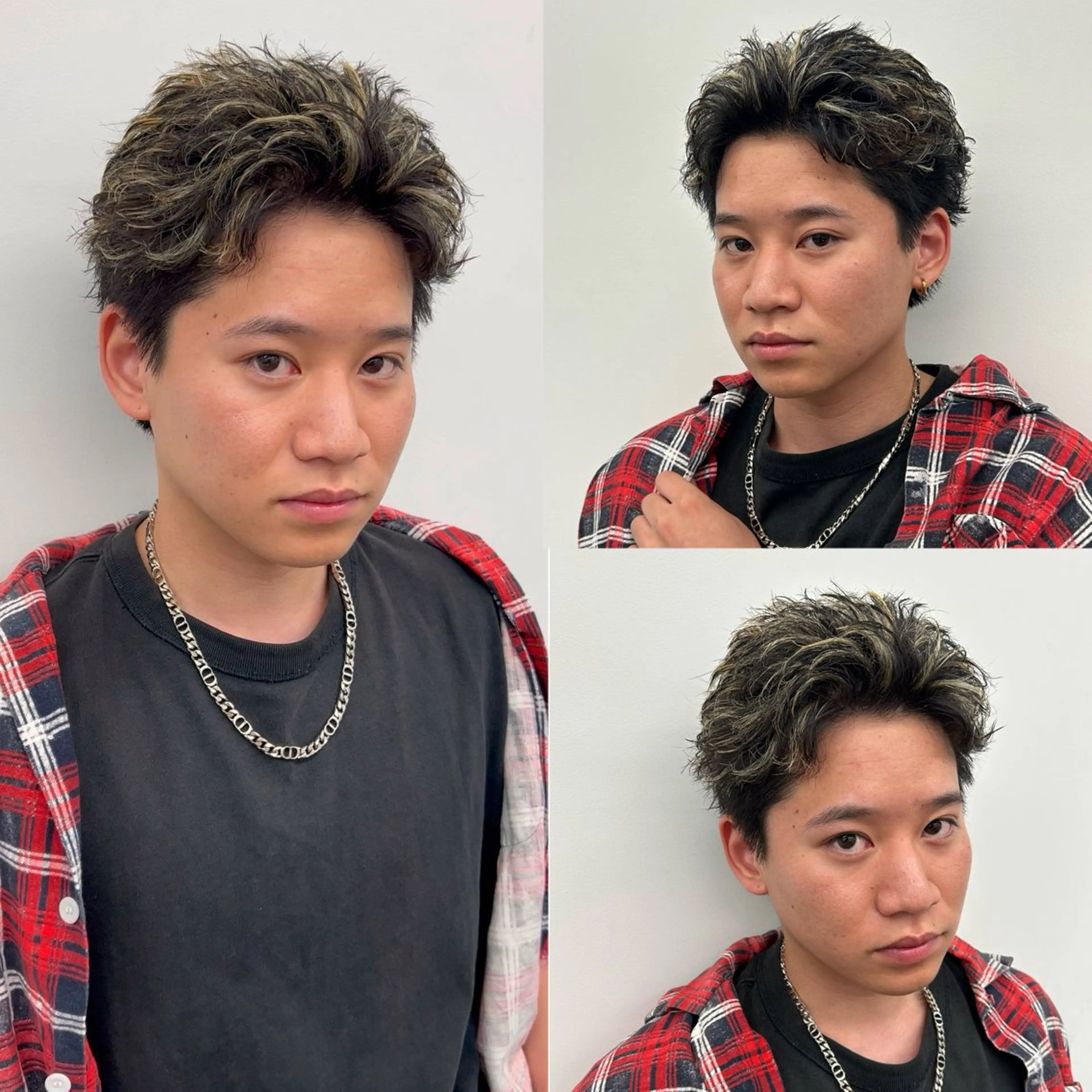 カラー パーマ メンズ カット ヘアカラー パーマ 安達 脩人のヘアスタイル