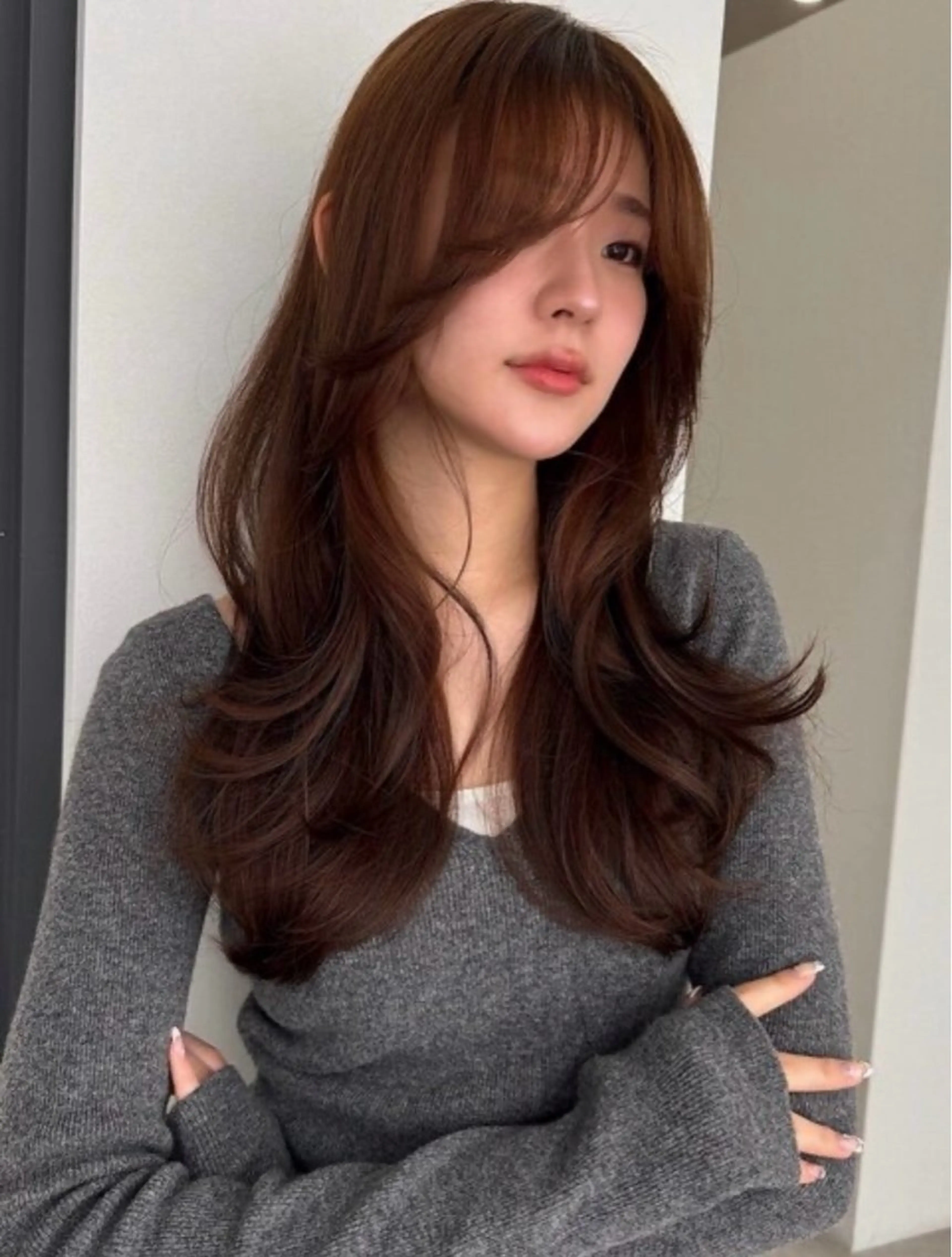 カラー ブリーチ 透明感カラー ブリーチなしカラー 学生 ヘアカラー SOYON Miyu🎀‎🤍のヘアスタイル