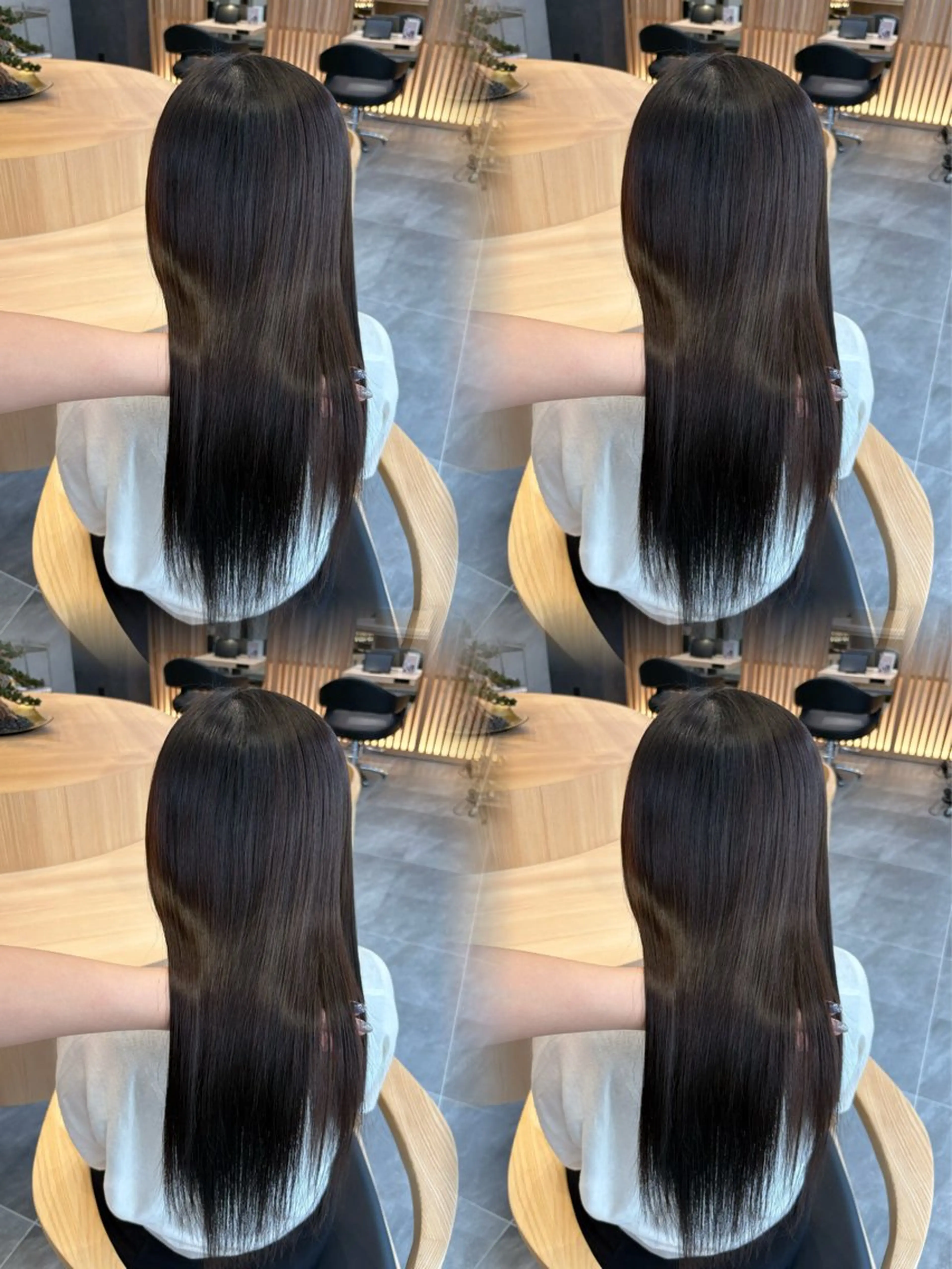 セミロング カット 縮毛矯正 トリートメント ヘッドスパ nana【艶髪】/ 顔まわり/縮毛矯正のヘアスタイル