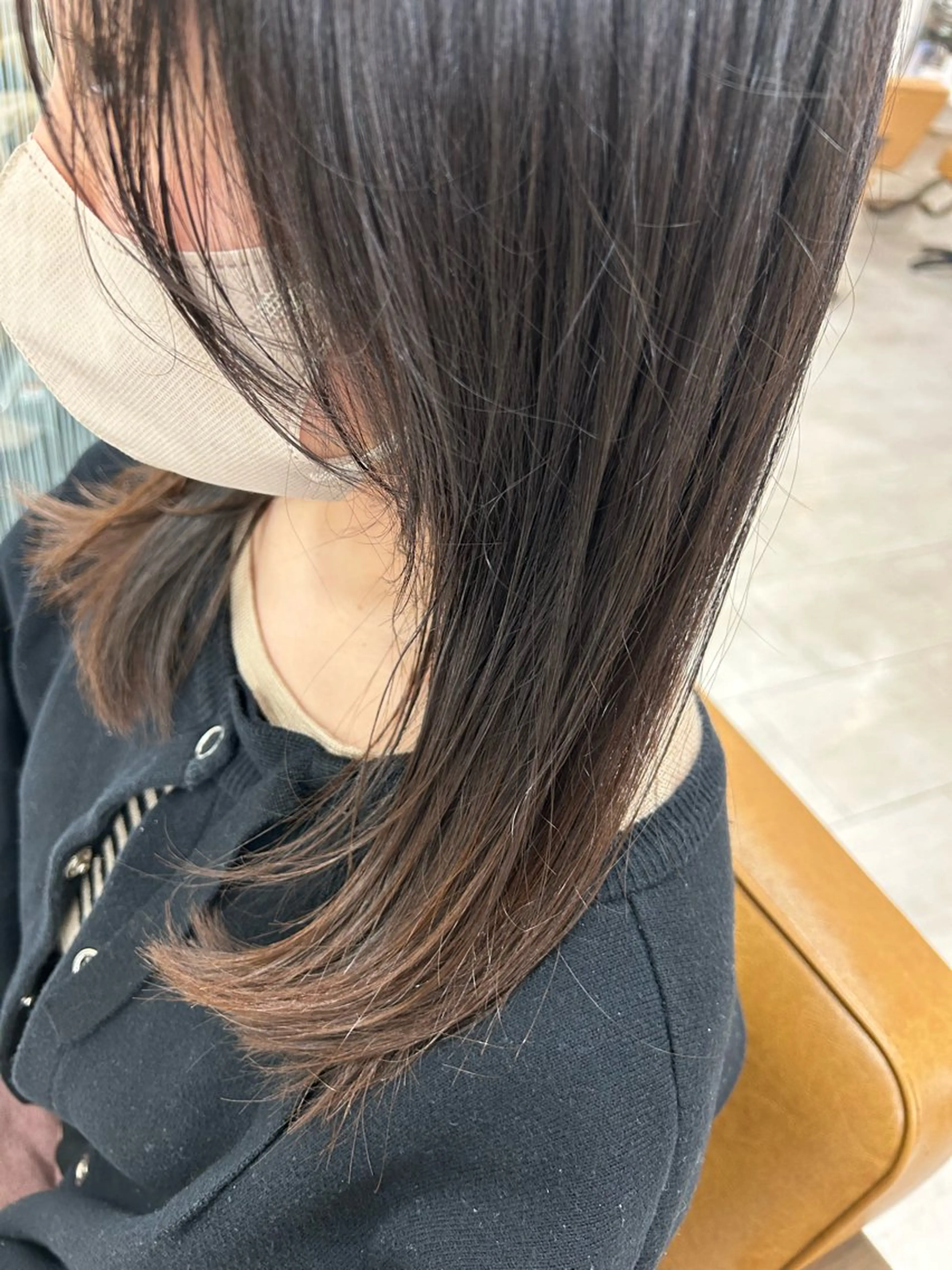 ロング 顔周りカット レイヤーカット 栗田 優月のヘアスタイル