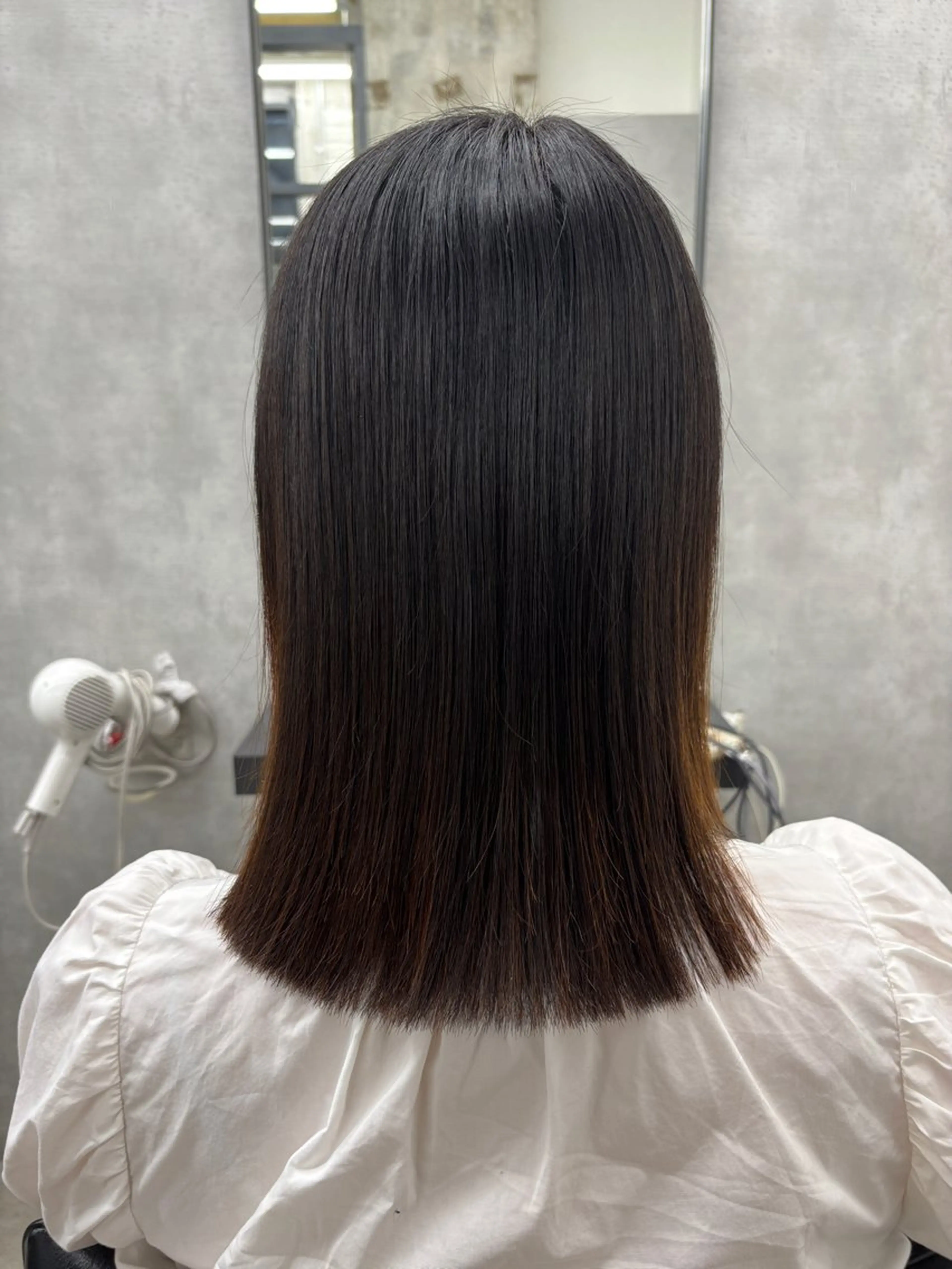 ミディアム 縮毛矯正 縮毛矯正 宮尾 星夢のヘアスタイル