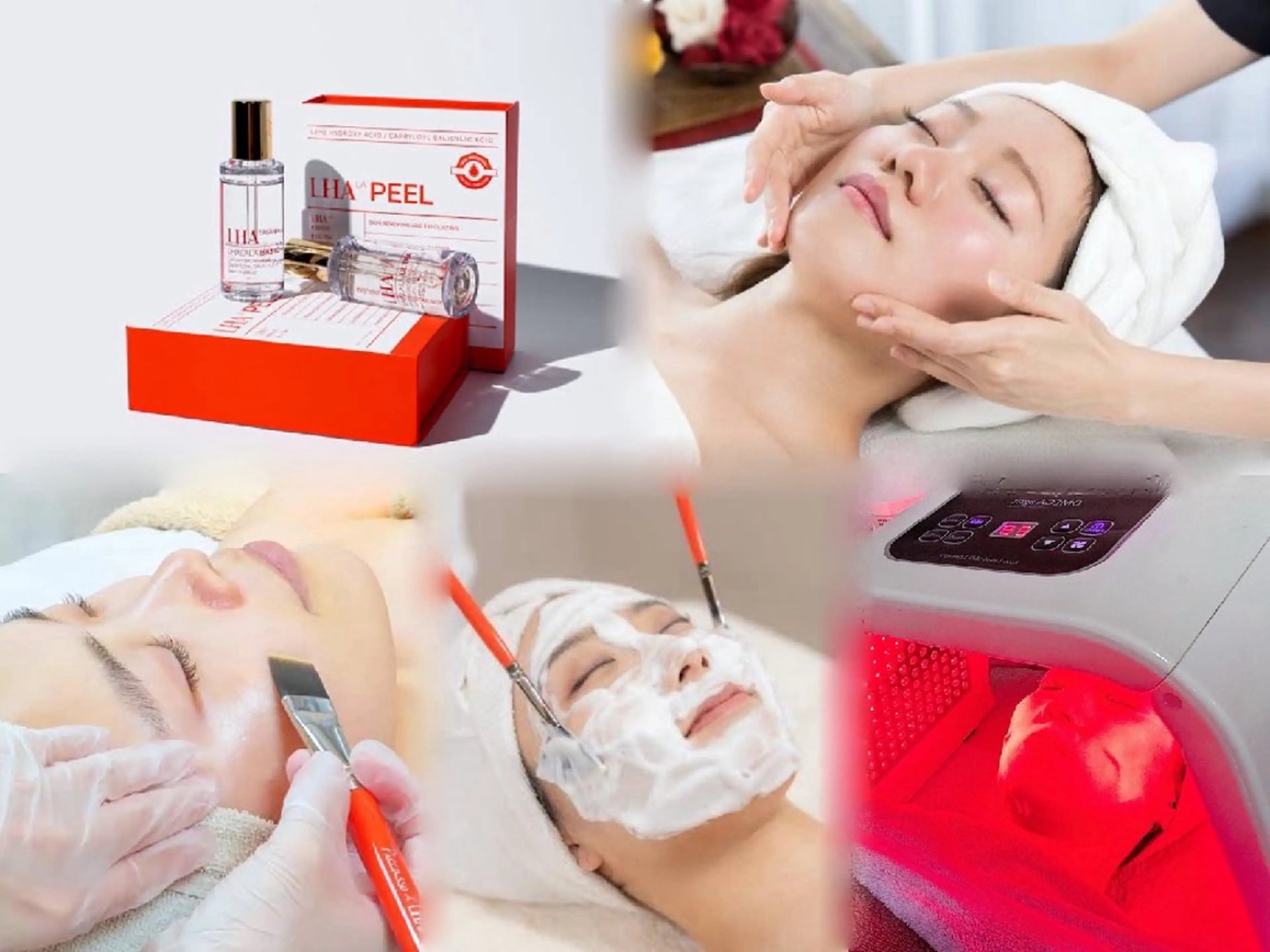 【毛穴ケア×透明感UP】ララピール＋光美顔パック💆‍♀️60分4500円の写真