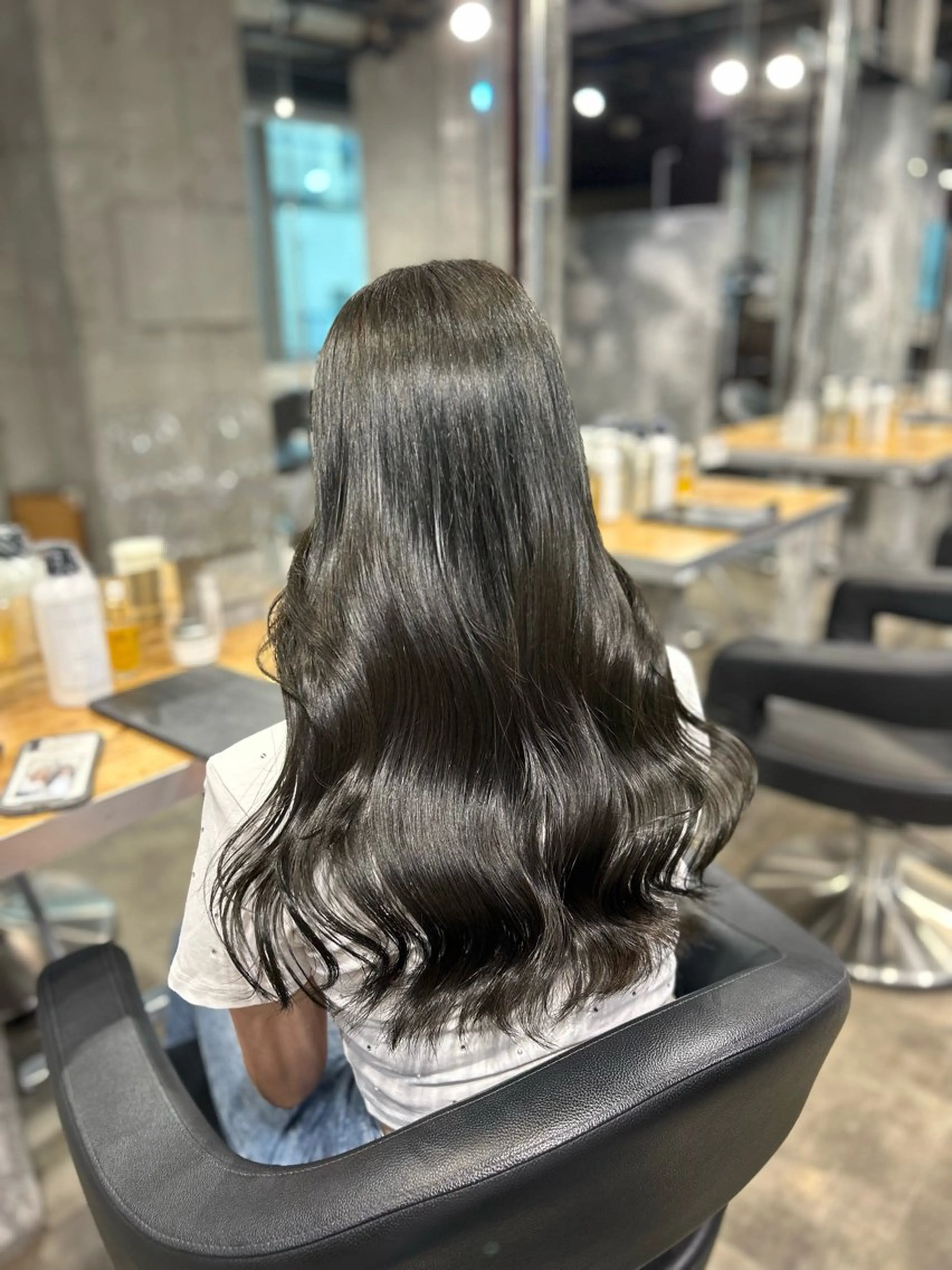 ロング カラー カット ヘアカラー トリートメント ヘアセット I'S.横浜所属・赤み消しカラー 🍀JUNKIのヘアスタイル