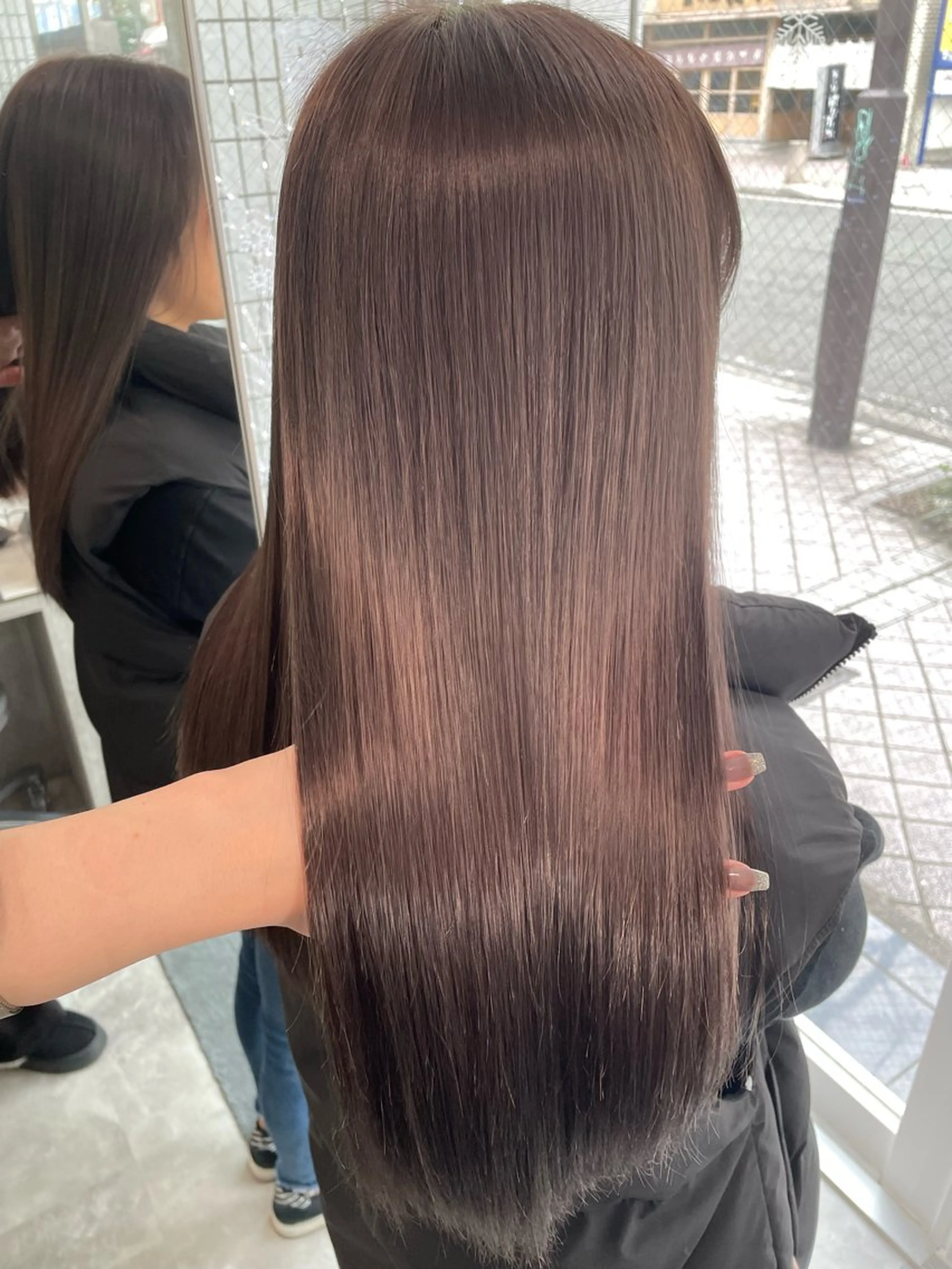 ロング カラー シールエクステ/束感 マツエク/マツパのヘアスタイル
