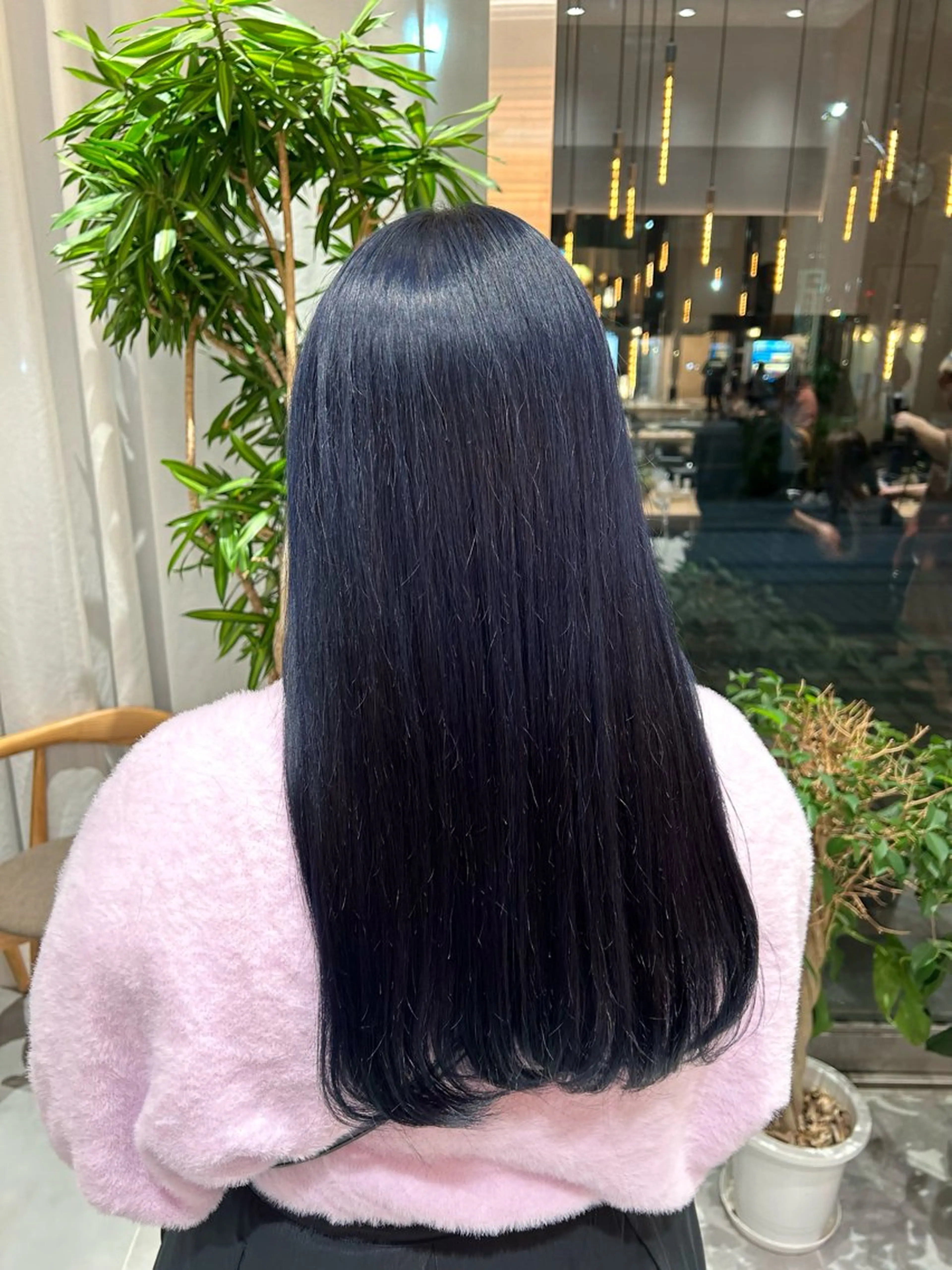 ロング カラー ネイビーカラー シルバー ヘアカラー トリートメント ヘアセット ショートカット/ ハイトーン🪼風香のヘアスタイル