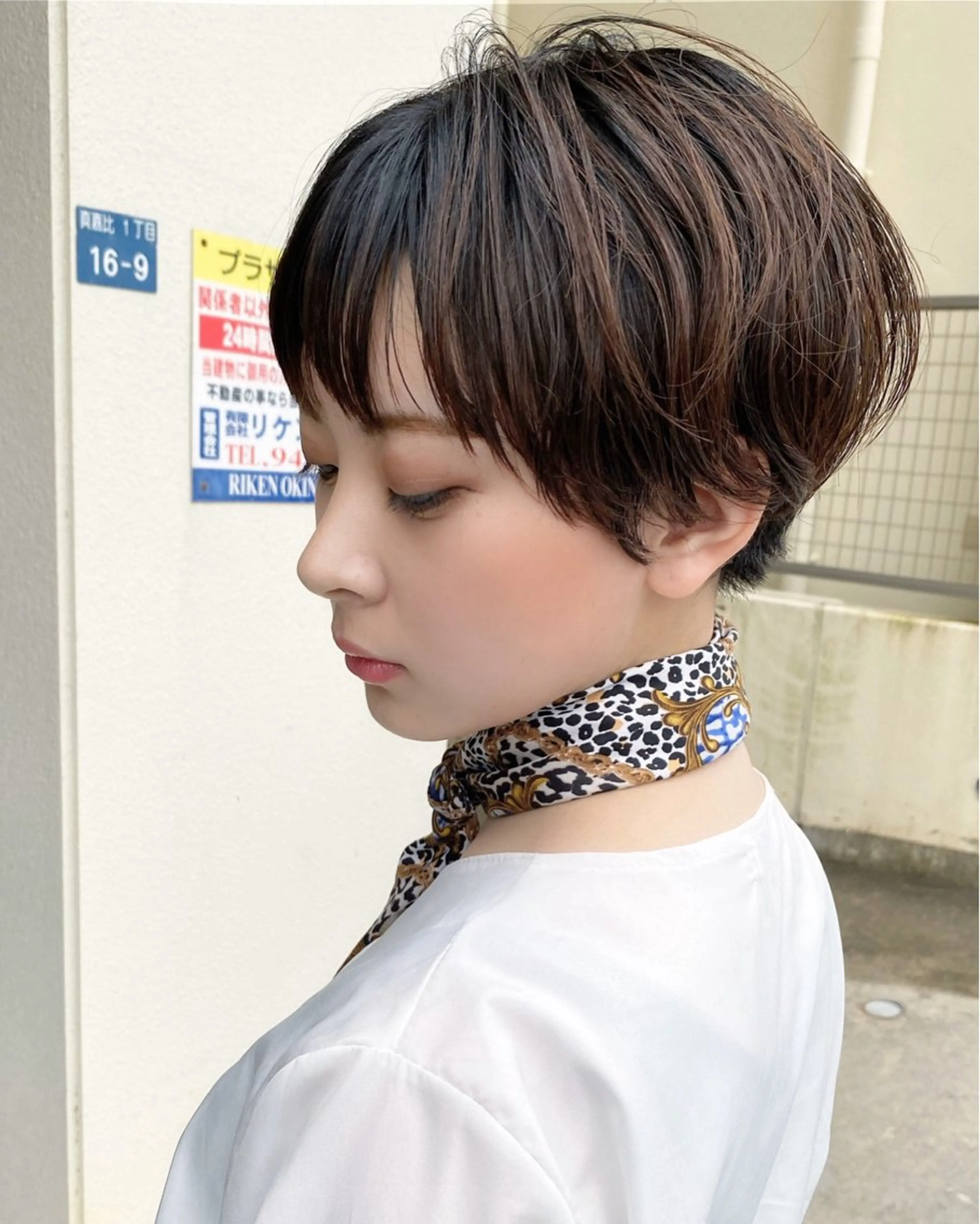 ショート カラー イルミナカラー カット ヘアカラー grand juteのヘアスタイル
