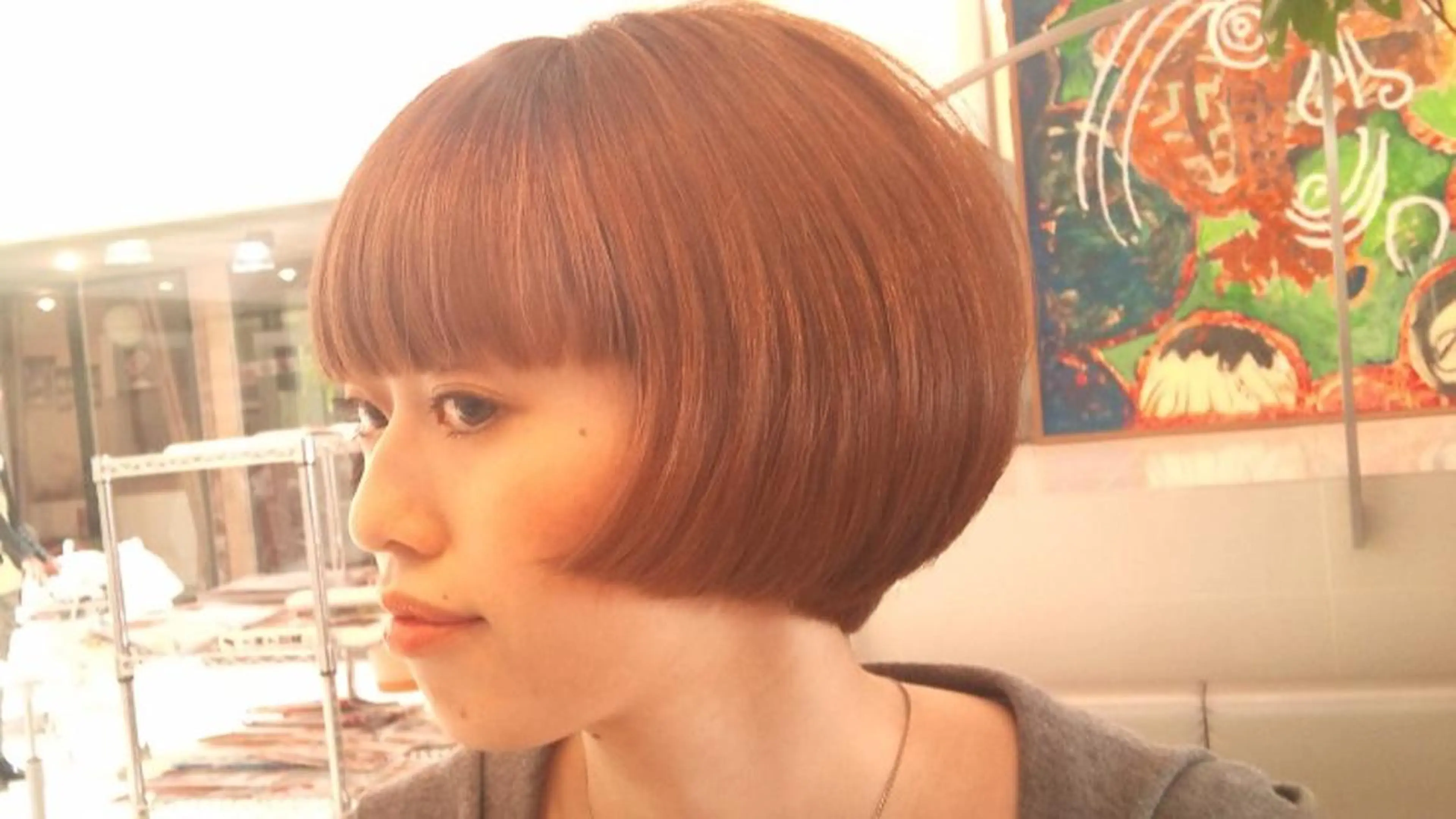 ショート 小顔カット カット ヘアカラー トリートメント 遠藤 史秋のヘアスタイル