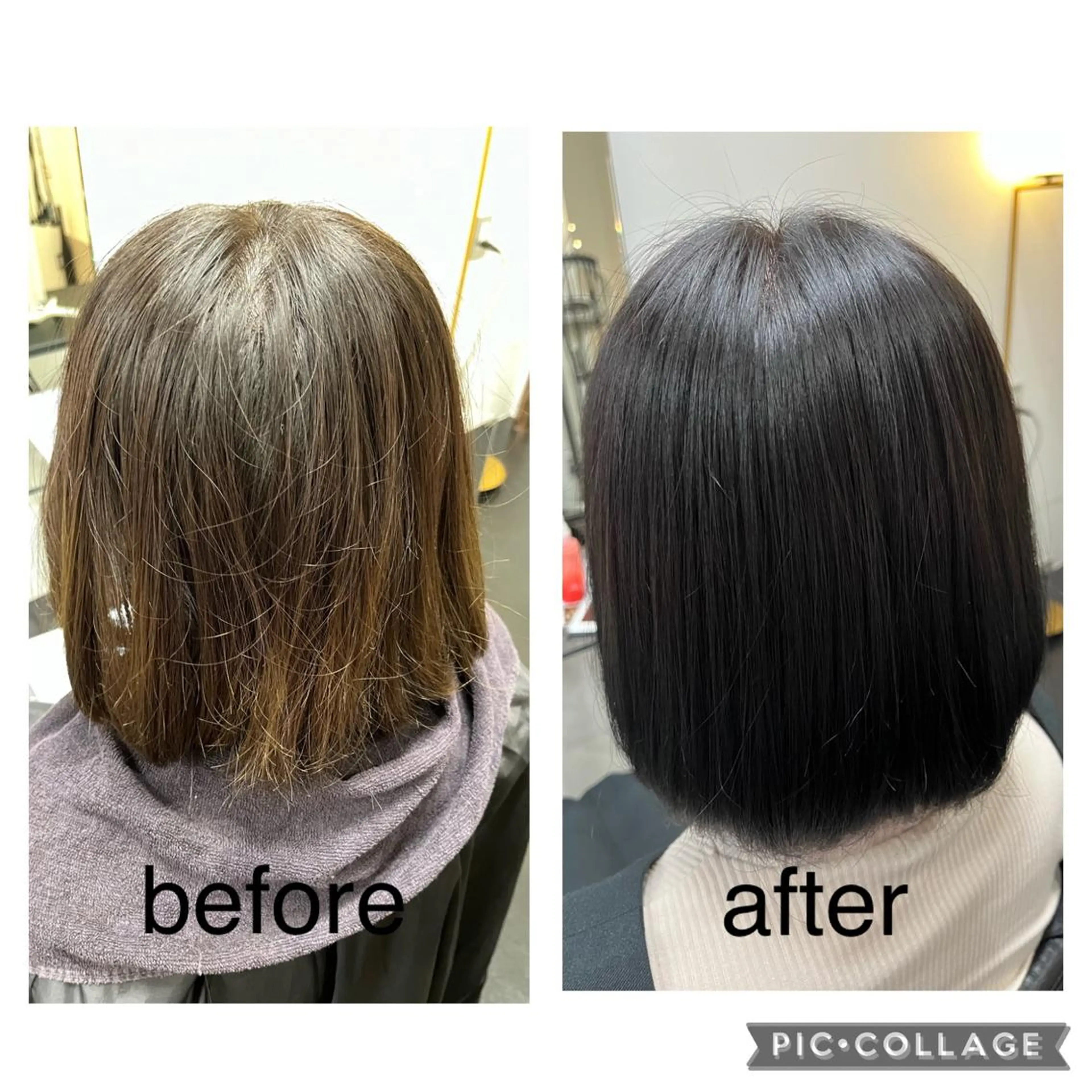 セミロング カラー 透明感カラー 揚村 武斗のヘアスタイル