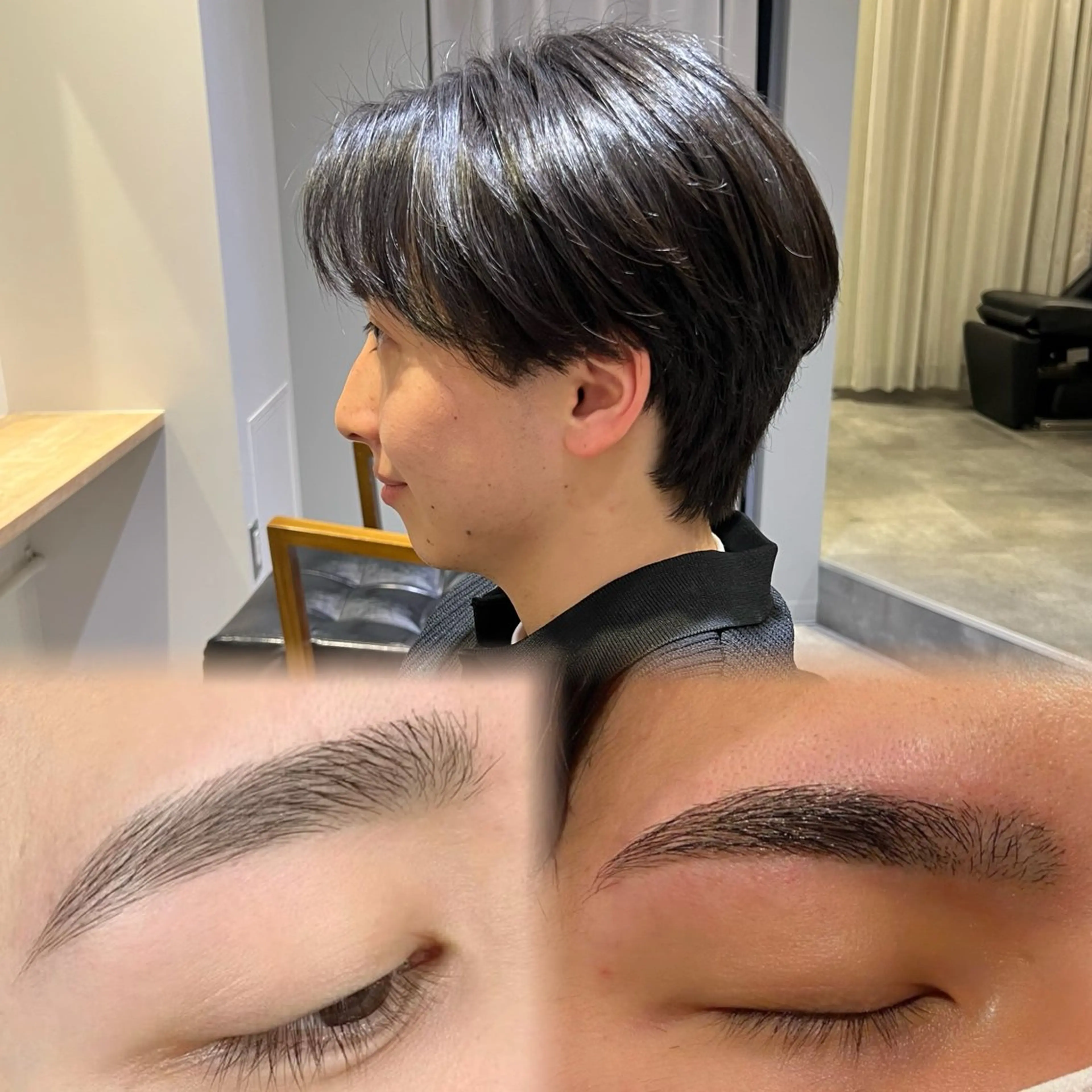 👦🏻💙メンズカット＋眉カット,パーマ付き🫧の写真