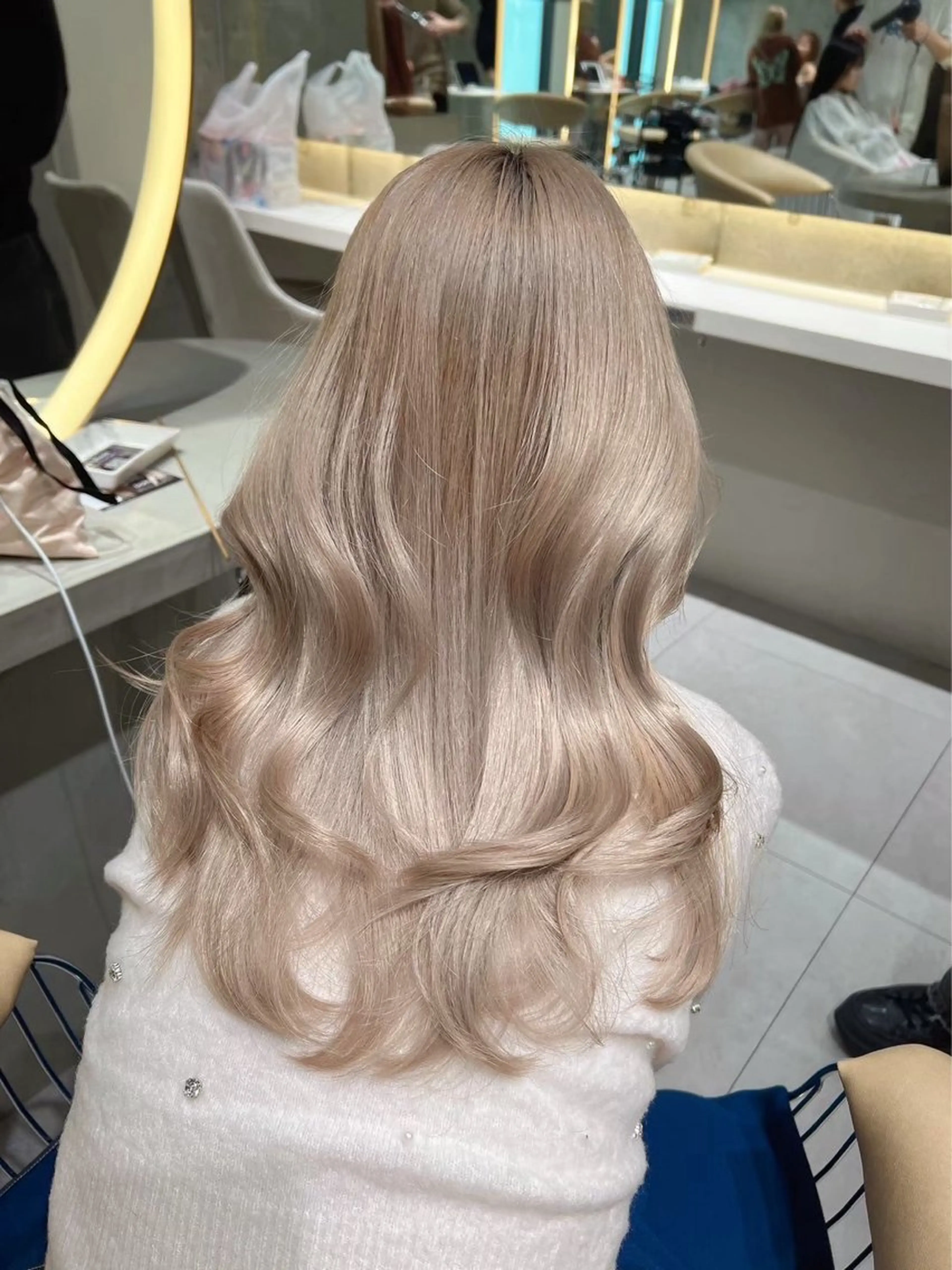 ロング カラー ヘアカラー トリートメント ダブルカラー 韓国ヘアKYONのヘアスタイル