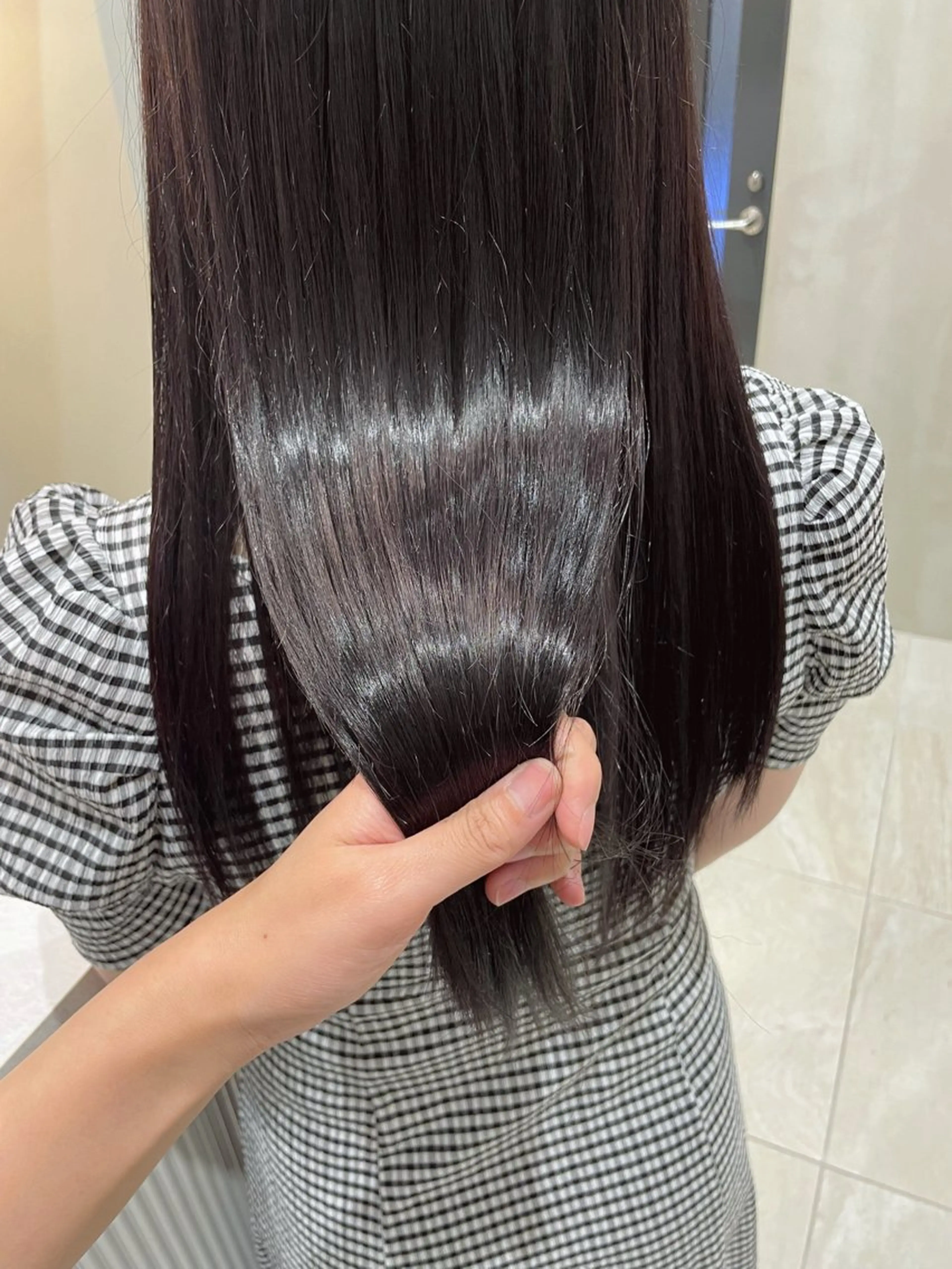 ロング カラー アクアカラー 黒髪 バイオレットカラー トリートメント カット ヘアカラー トリートメント 女性リピ90%🍨 🩷佐藤みずきのヘアスタイル