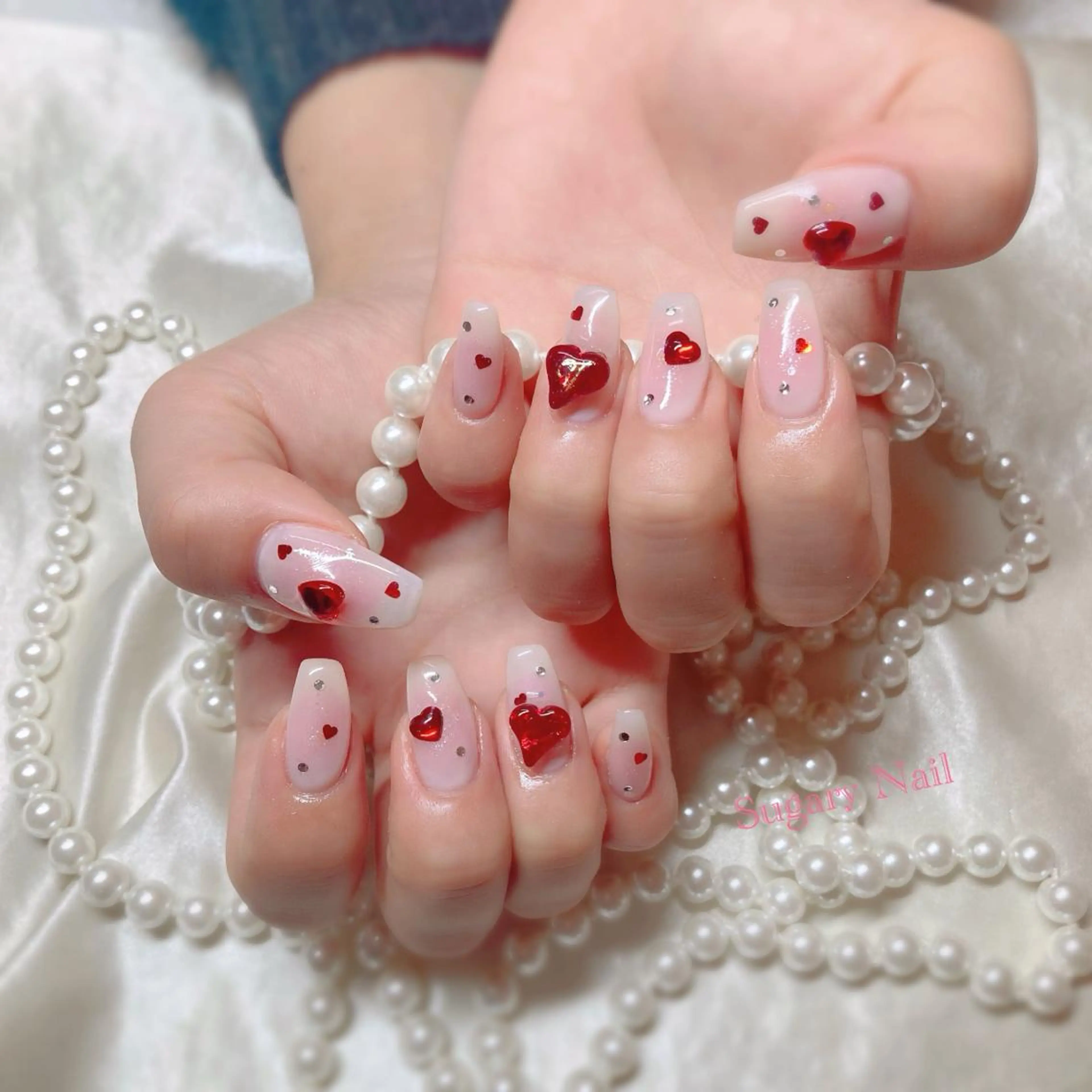 ネイル チークネイル ハンドネイル フットネイル SugaryNail Rinaのネイルデザイン