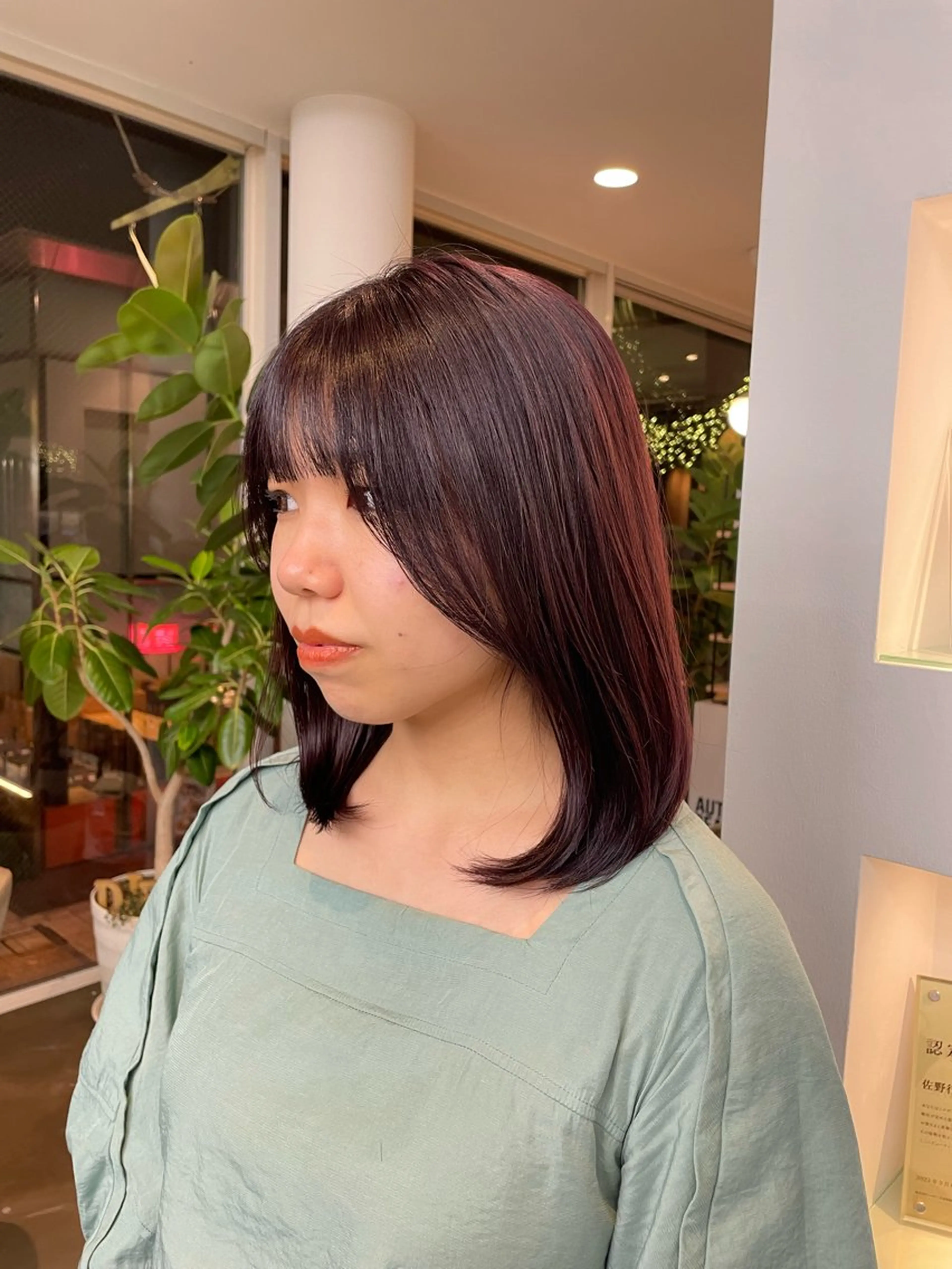 セミロング カラー レッドカラー カット ヘアカラー トリートメント ヘアセット 🍑まき/カット /髪質改善カラー🍑のヘアスタイル