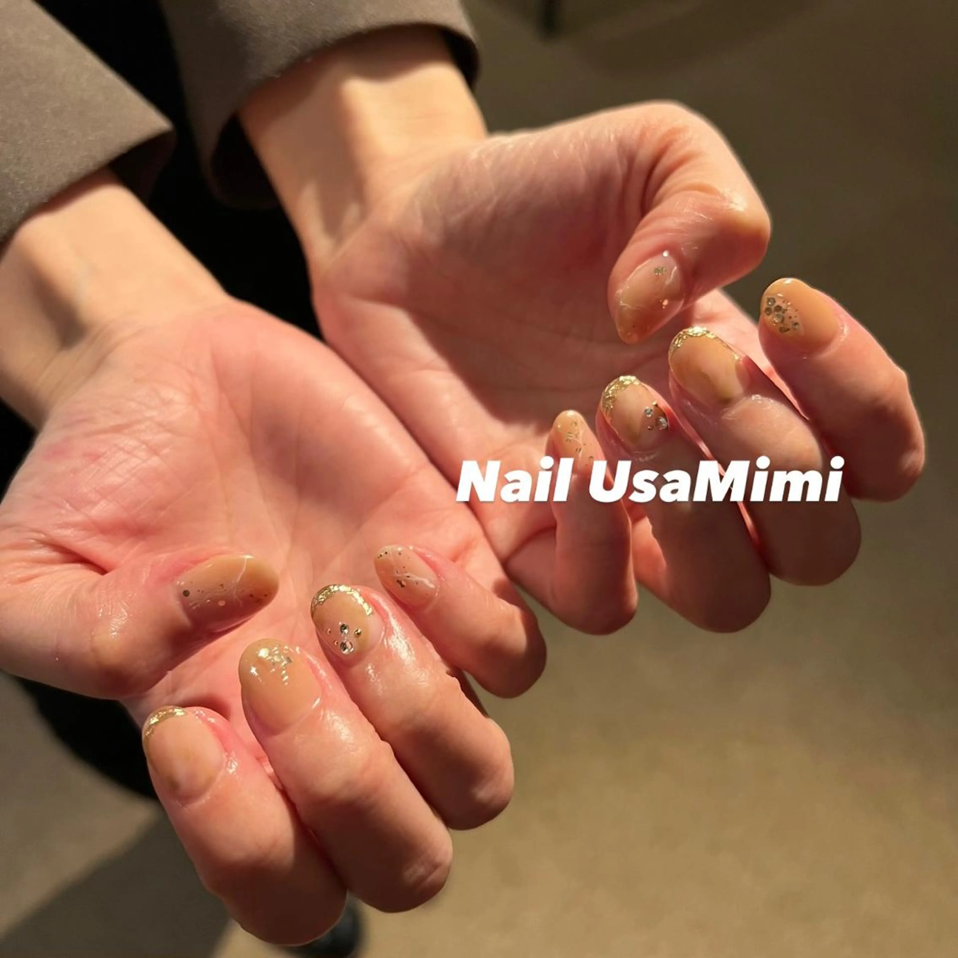 ネイル フットネイル ジェルネイル マグネットネイル 持ち込み ニュアンスネイル 本町ネイルNail UsaMimiのネイルデザイン
