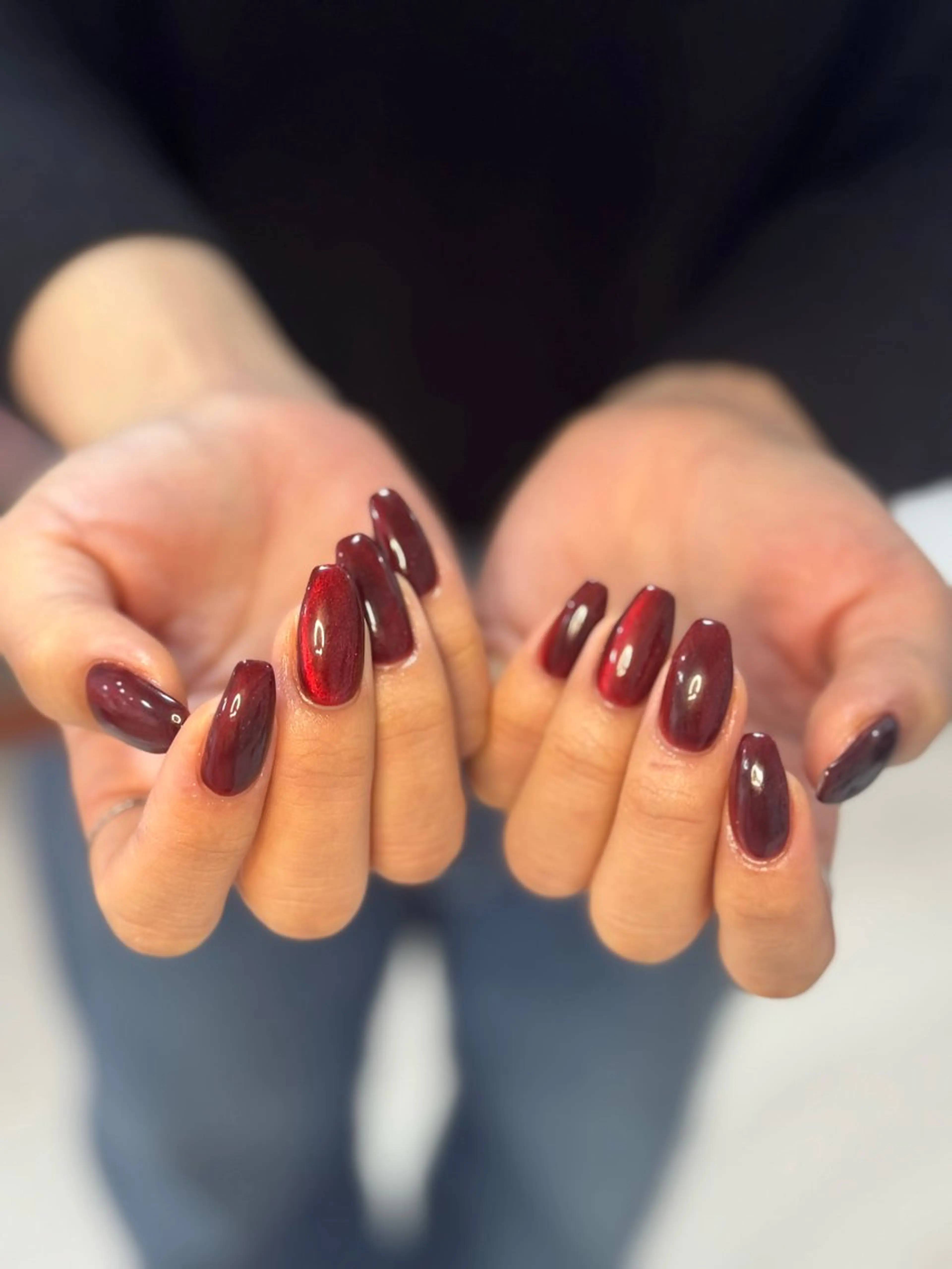 ネイル アートネイル オーロラネイル チークネイル フレンチネイル ガラスフレンチ ハンドネイル 🎀🎀YooLi Nail Salonのネイルデザイン