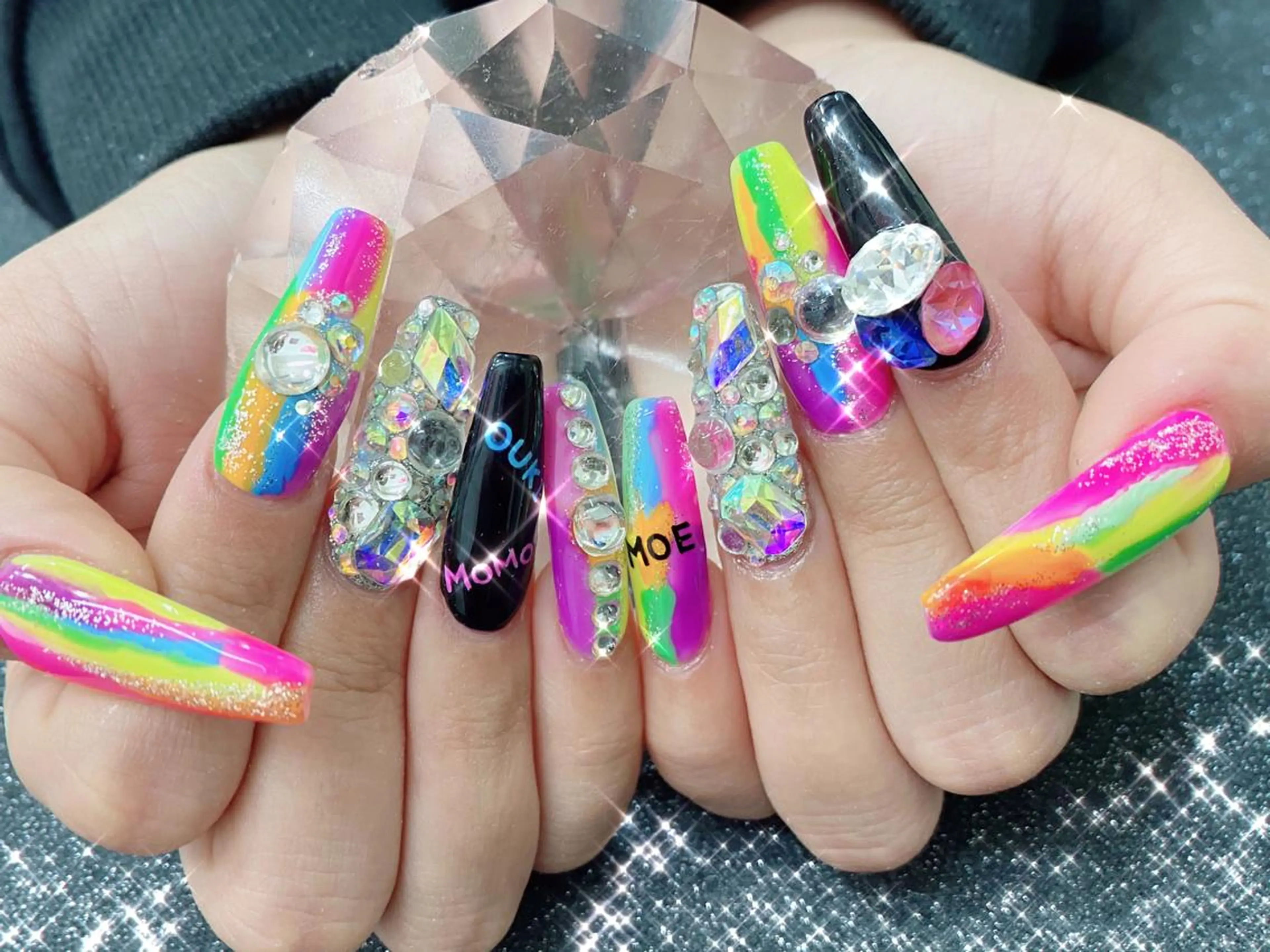 ロング カラー メンズ ネイル フットネイル スカルプネイル NAILSGOGO shibuyaのネイルデザイン