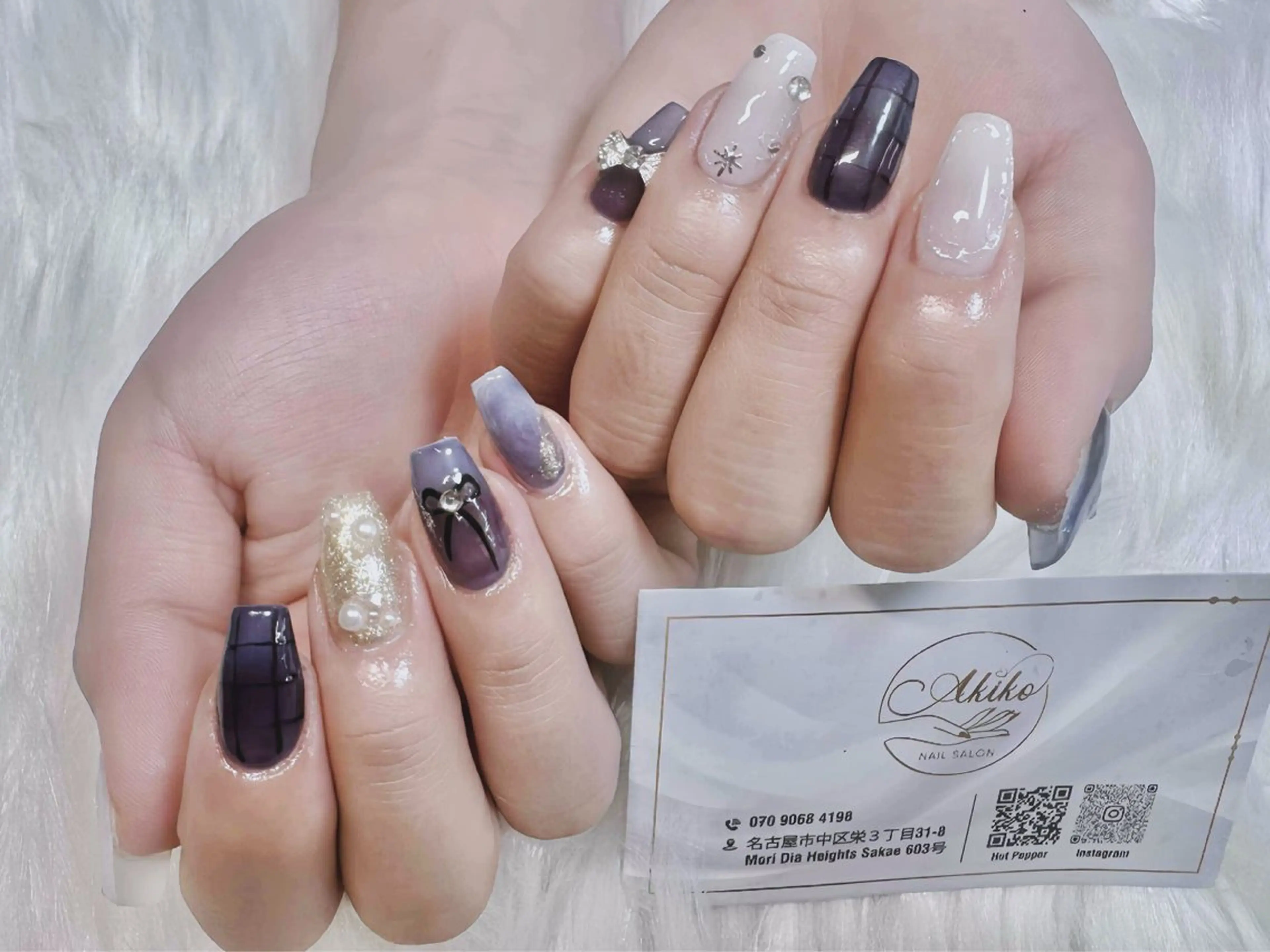 ネイル フットネイル ジェルネイル 韓国ネイル マグネットネイル 持ち込み ハンドネイル Akiko ネイルサロン所属・AKIKO ネイルサロンのネイルデザイン